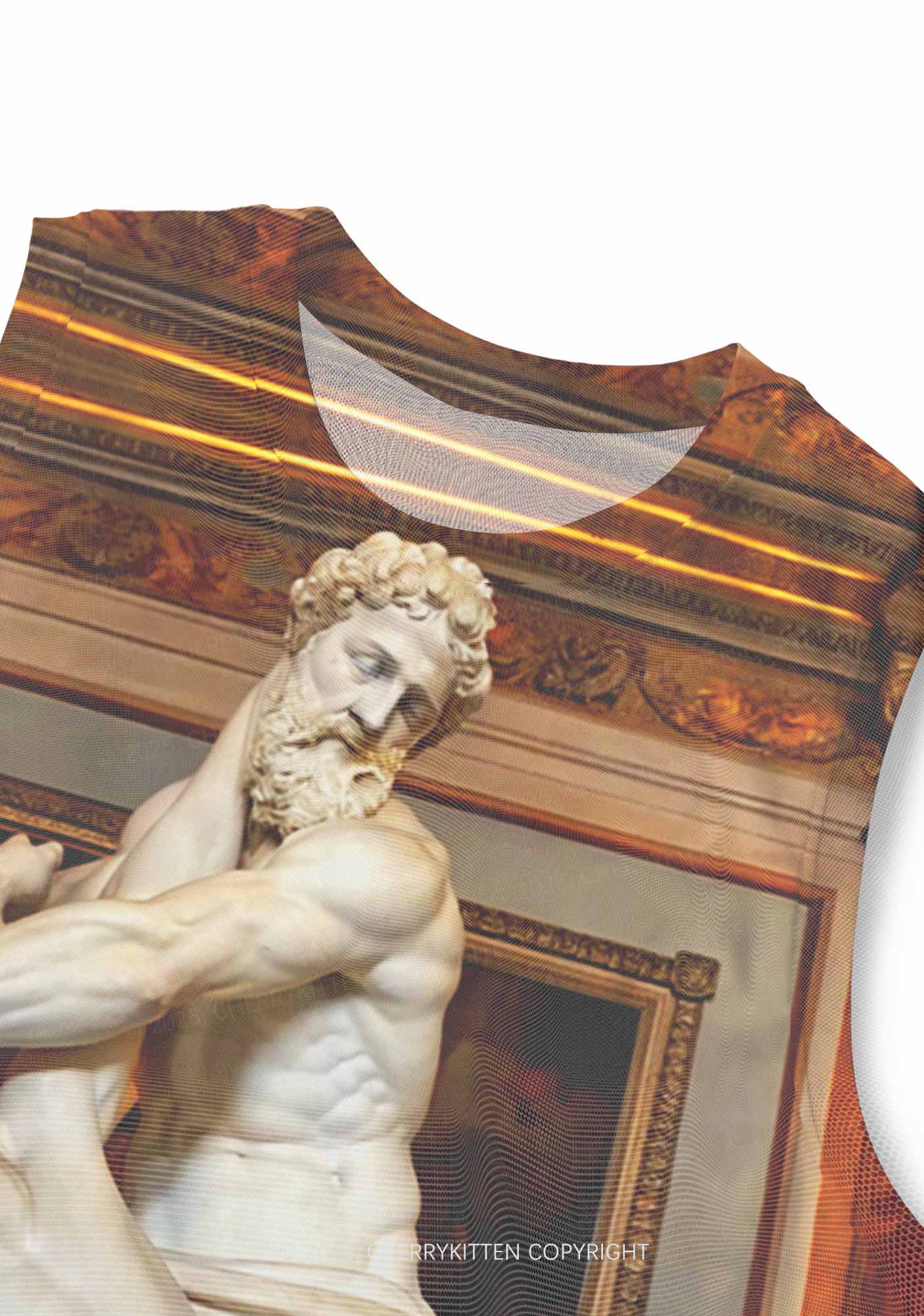 Statue Showdown Y2K Mesh Muscle Tank Cherrykitten - Image 3
