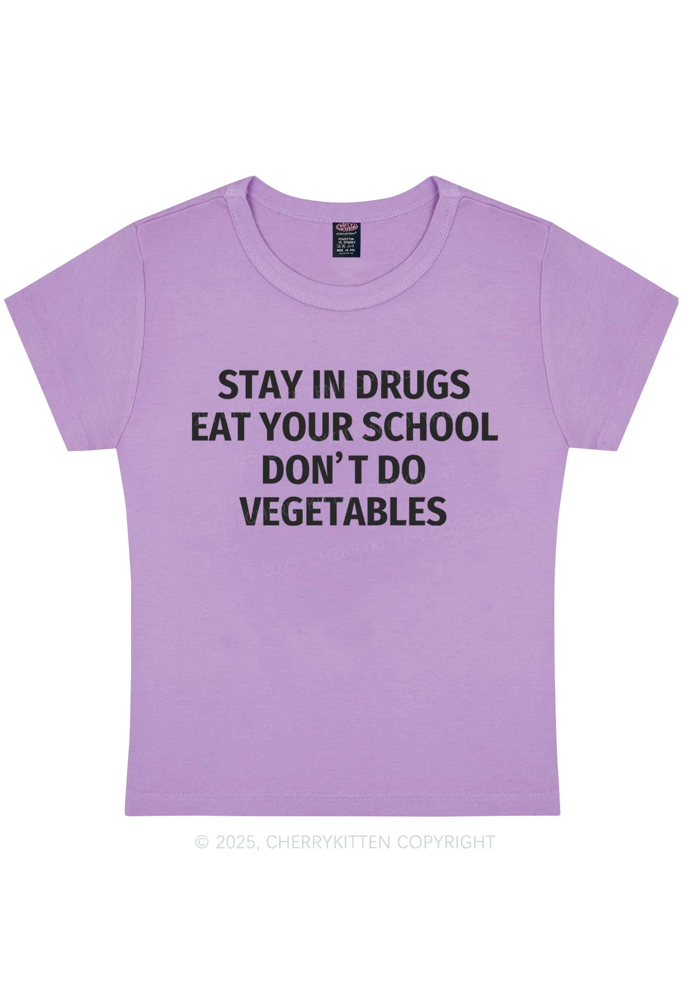 Stay In Drxgs Y2K Baby Tee Cherrykitten - Image 9