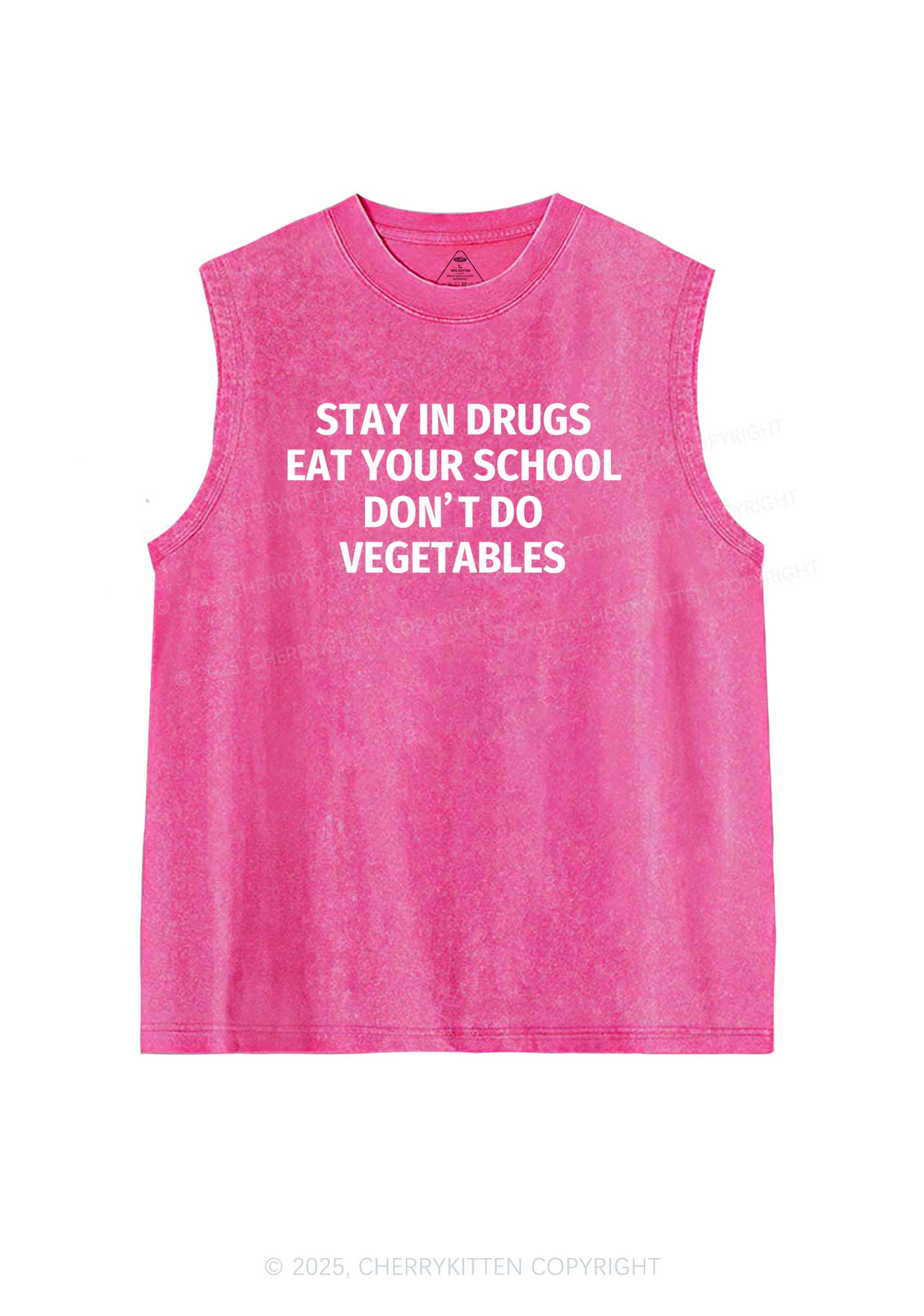 Stay In Drxgs Y2K Washed Tank Cherrykitten - Image 4