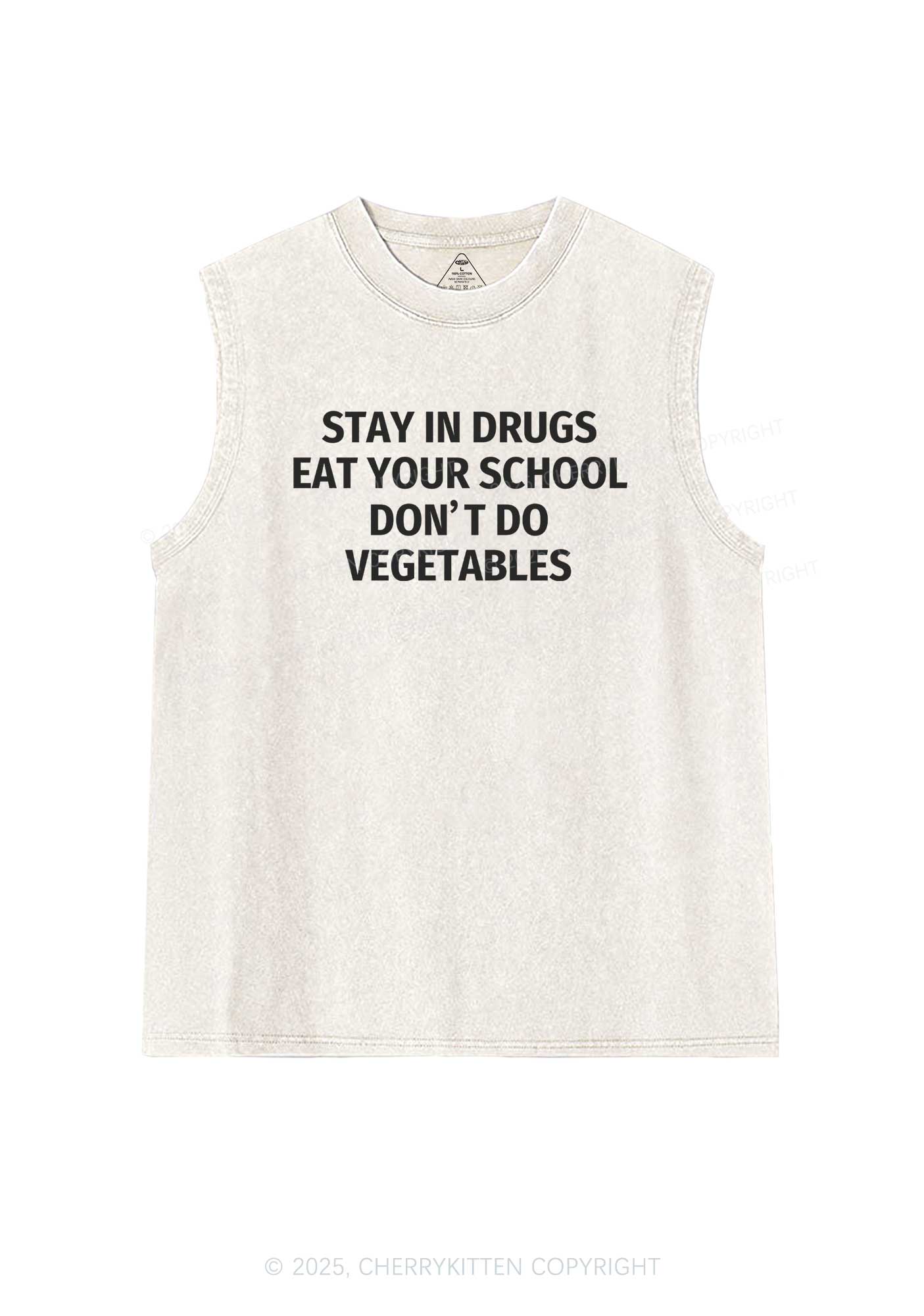 Stay In Drxgs Y2K Washed Tank Cherrykitten - Image 5