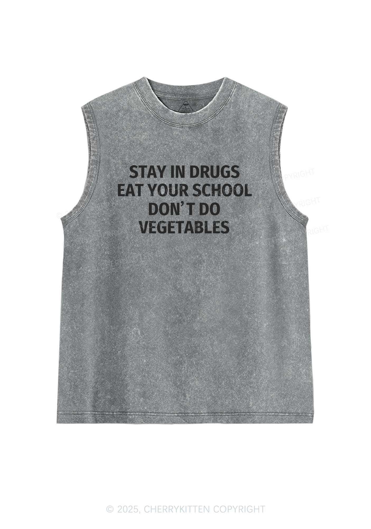 Stay In Drxgs Y2K Washed Tank Cherrykitten - Image 6
