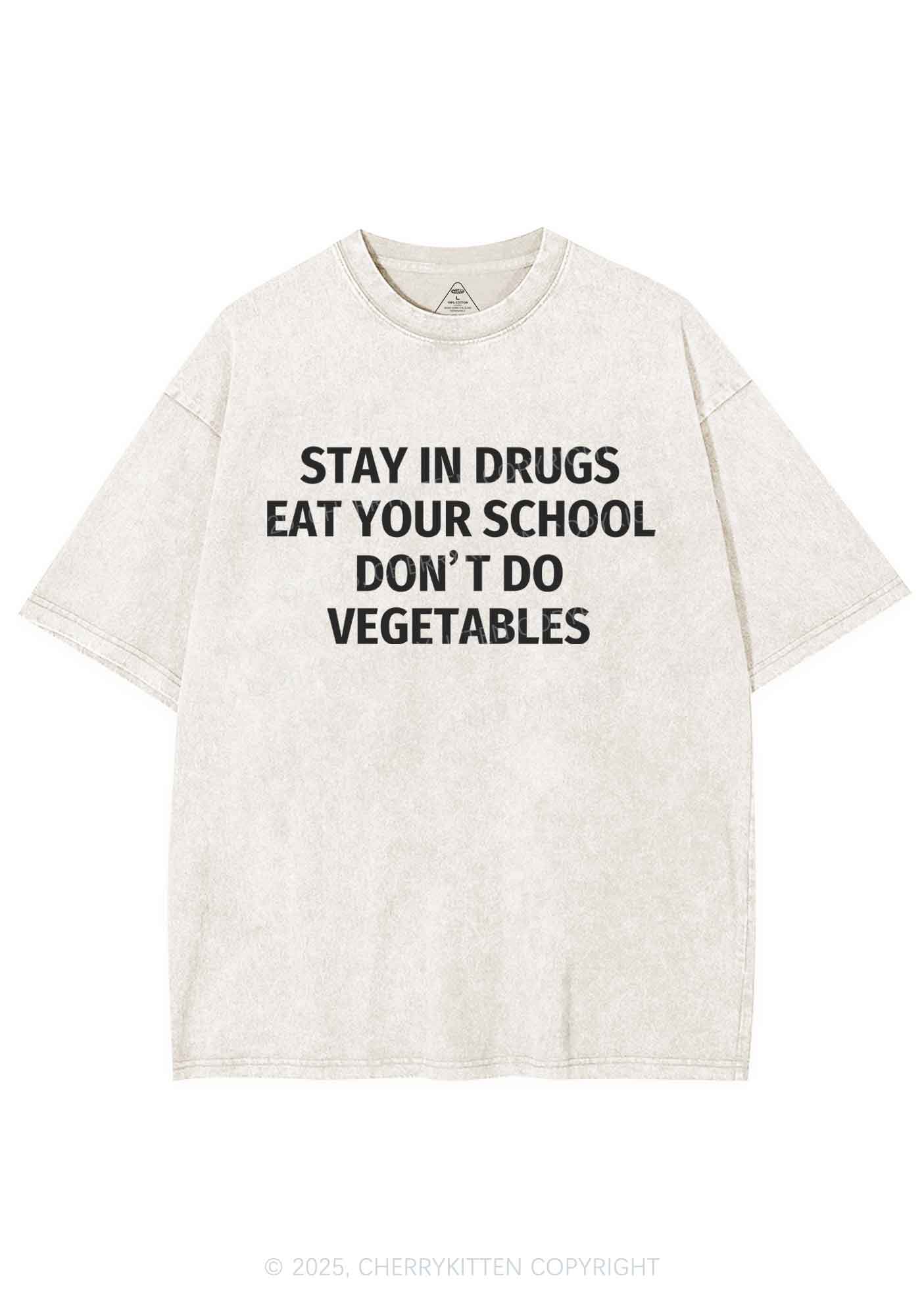 Stay In Drxgs Y2K Washed Tee Cherrykitten - Image 6