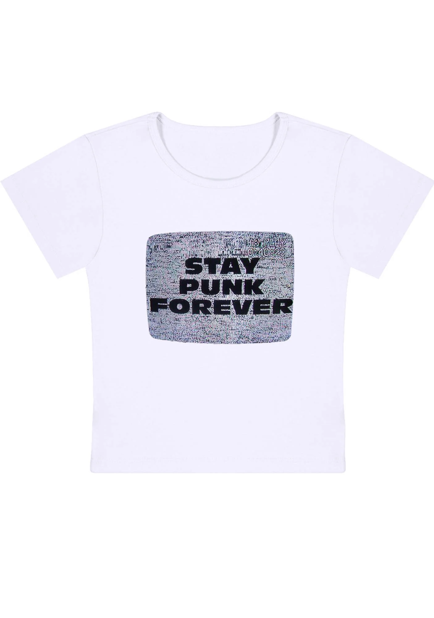 Stay Punk Forever Y2K Baby Tee - Image 3