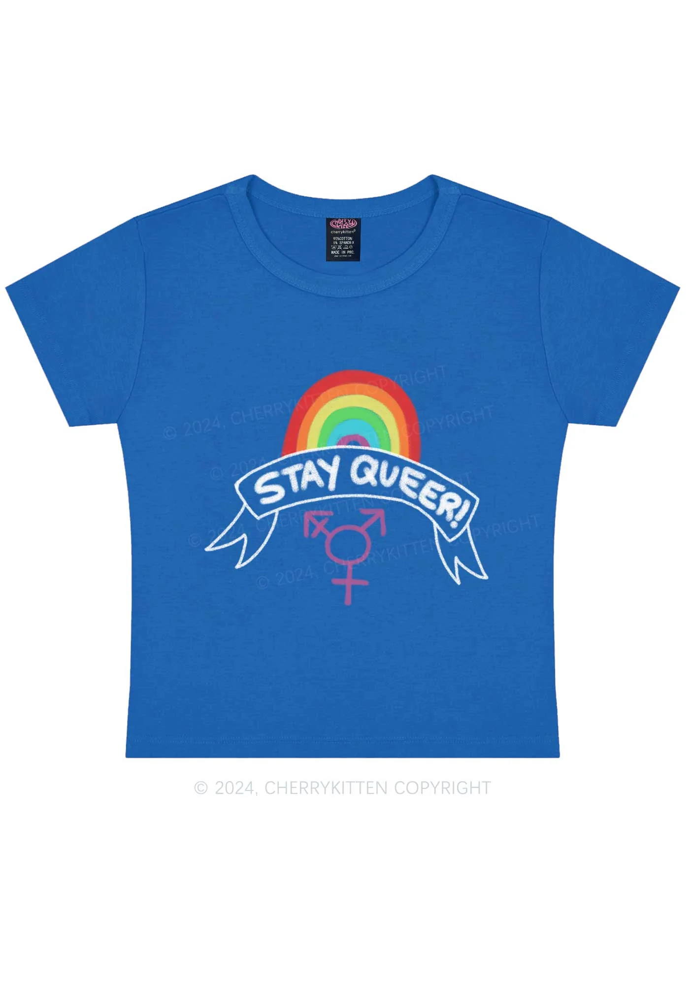 Stay Queer Y2K Baby Tee Cherrykitten - Image 11