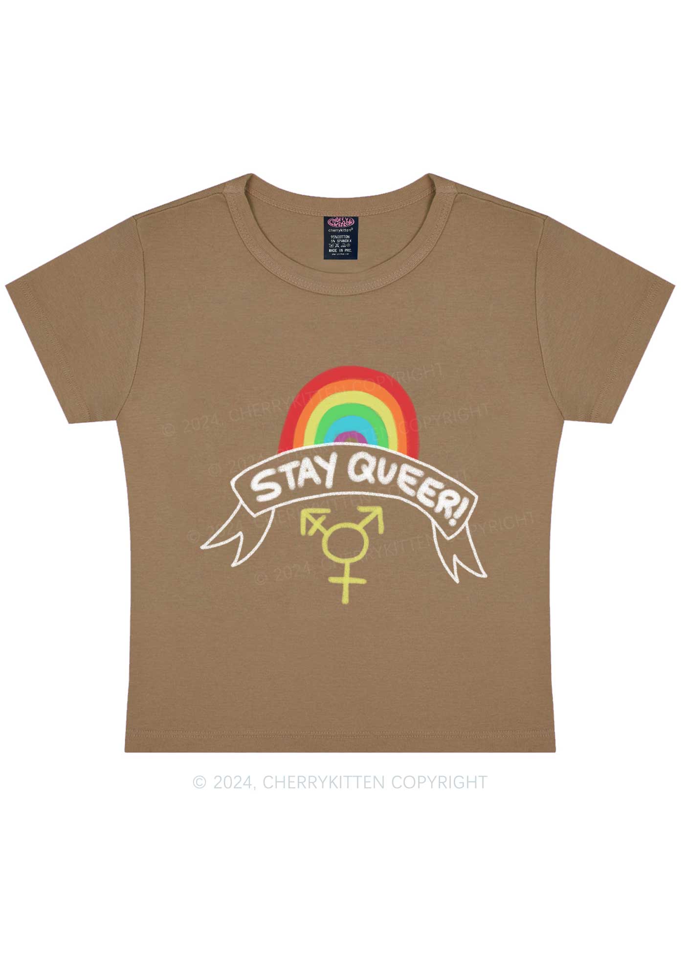 Stay Queer Y2K Baby Tee Cherrykitten - Image 12
