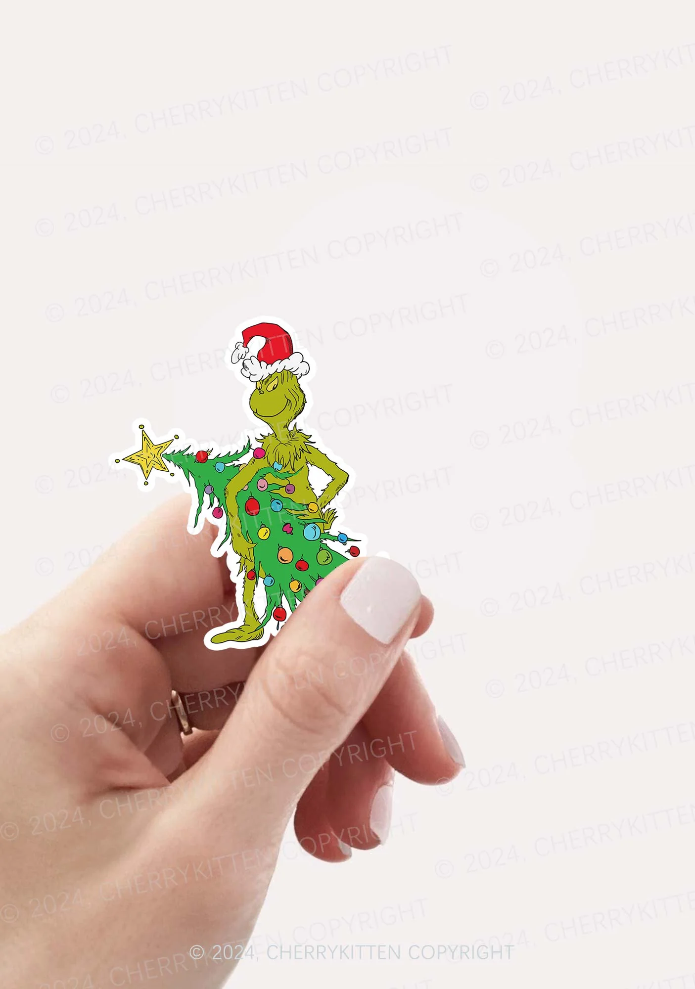 Stealing Christmas Tree 1Pc Y2K Sticker Cherrykitten - Image 2