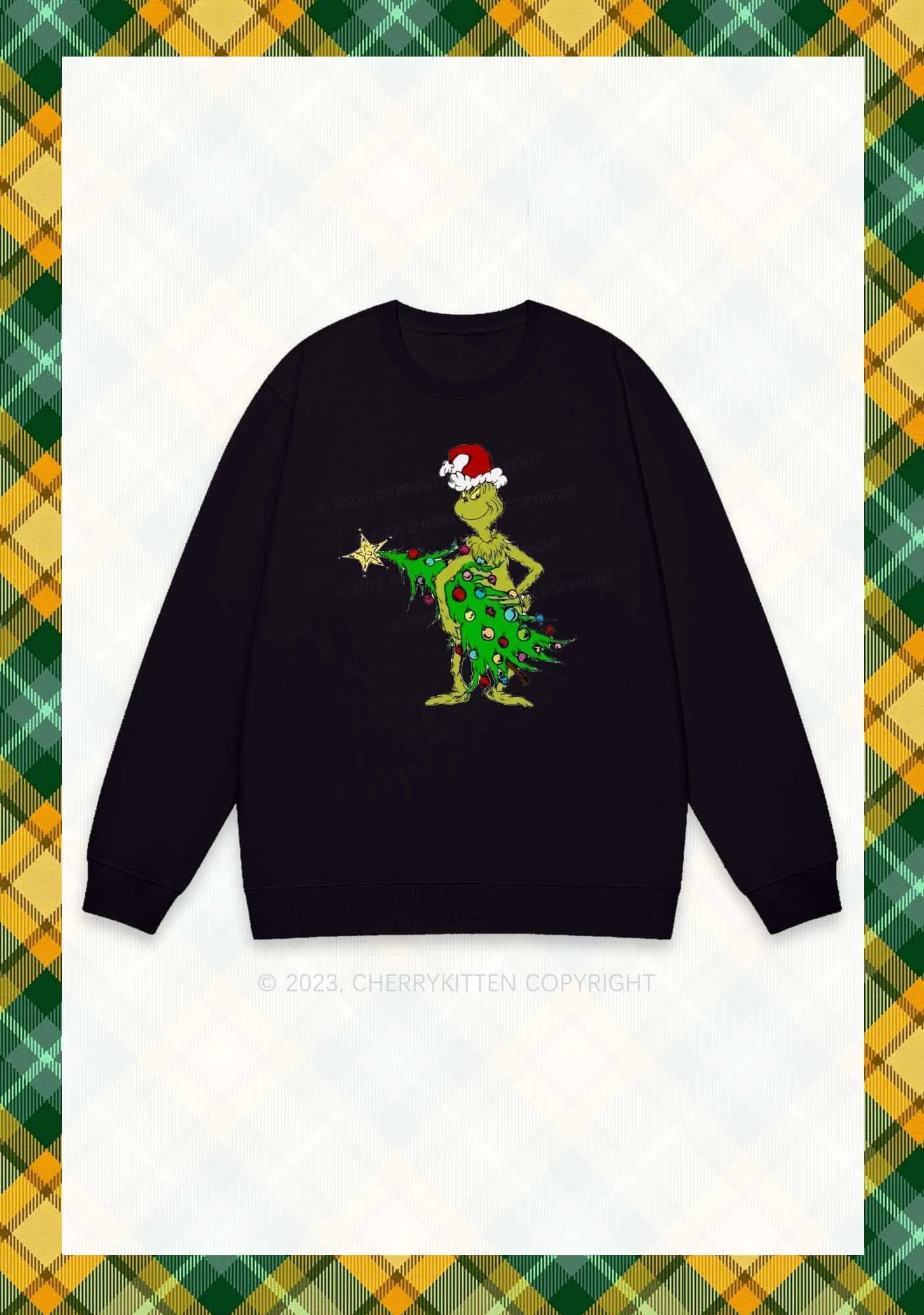 Stealing Christmas Tree Y2K Sweatshirt Cherrykitten - Image 3