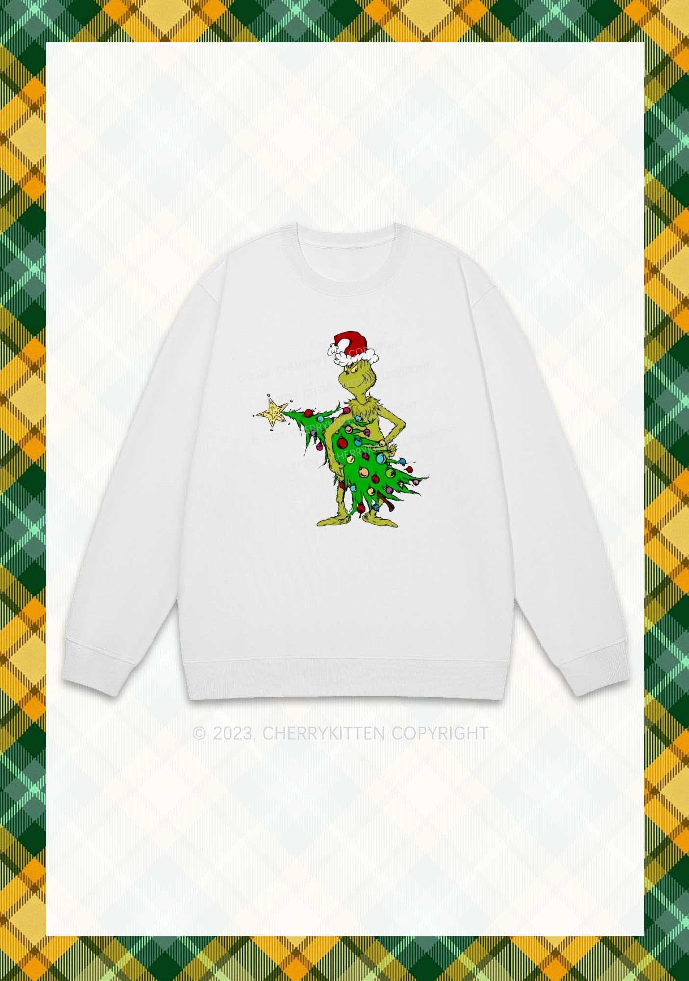 Stealing Christmas Tree Y2K Sweatshirt Cherrykitten - Image 4