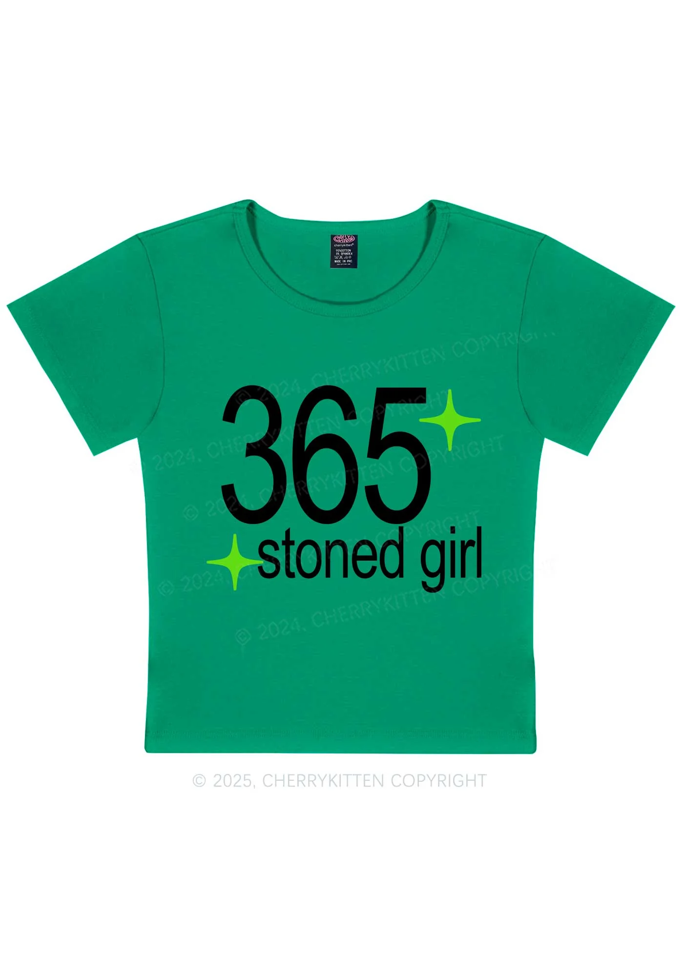 Stoned Girl Y2K Baby Tee Cherrykitten - Image 10