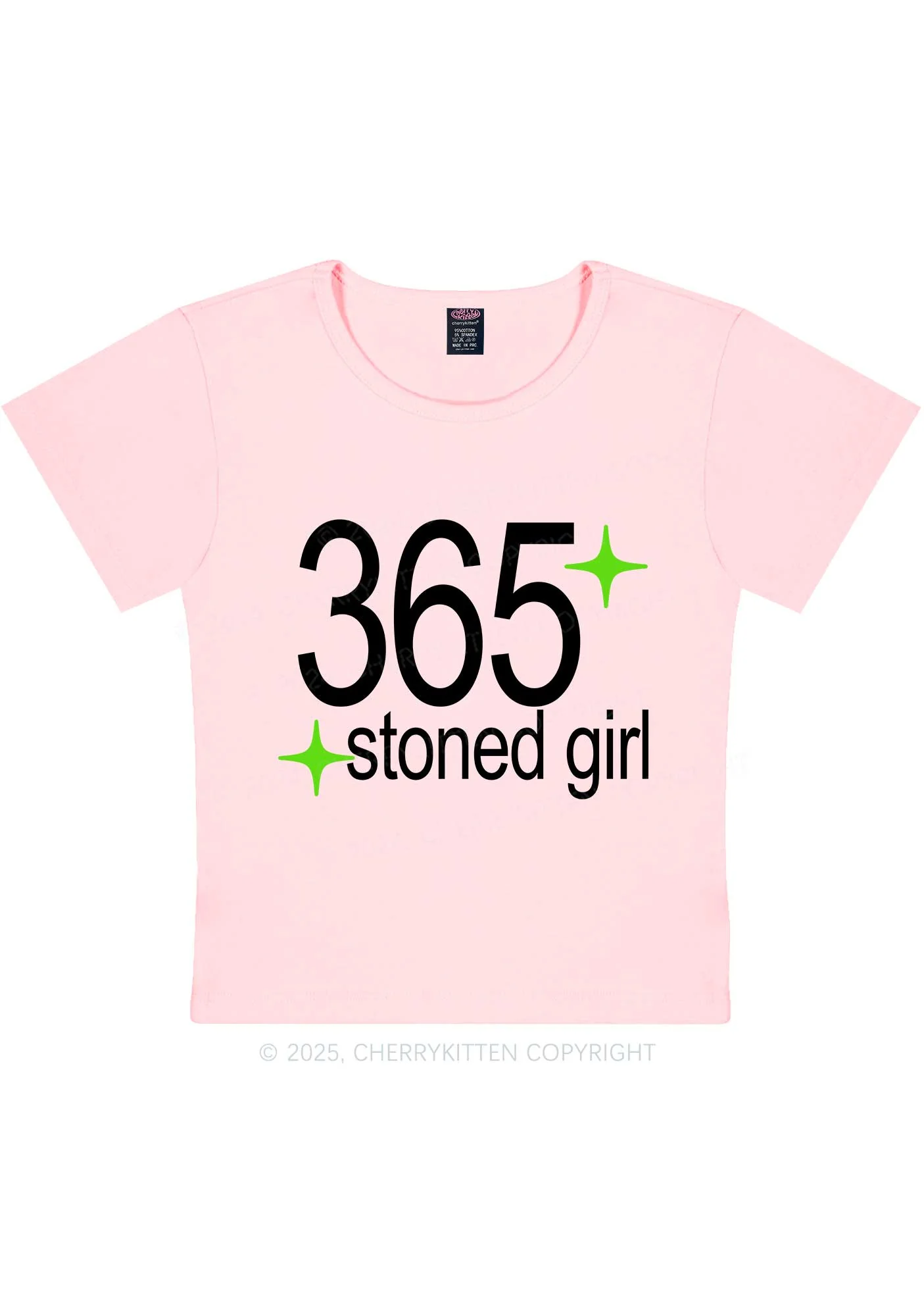 Stoned Girl Y2K Baby Tee Cherrykitten - Image 11