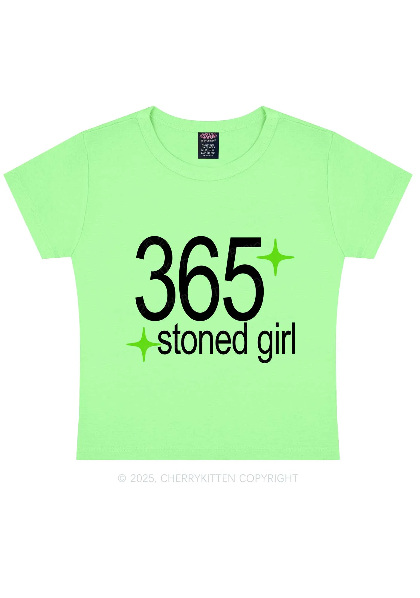 Stoned Girl Y2K Baby Tee Cherrykitten - Image 12