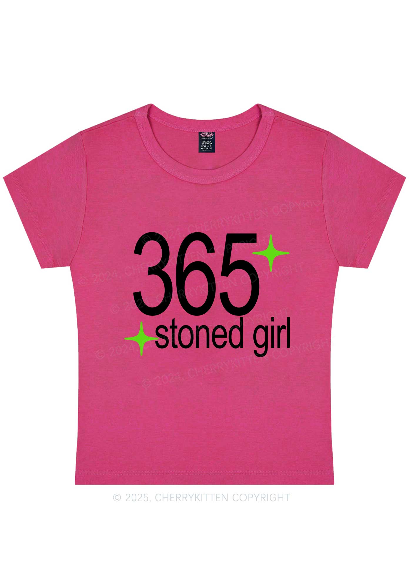 Stoned Girl Y2K Baby Tee Cherrykitten - Image 6