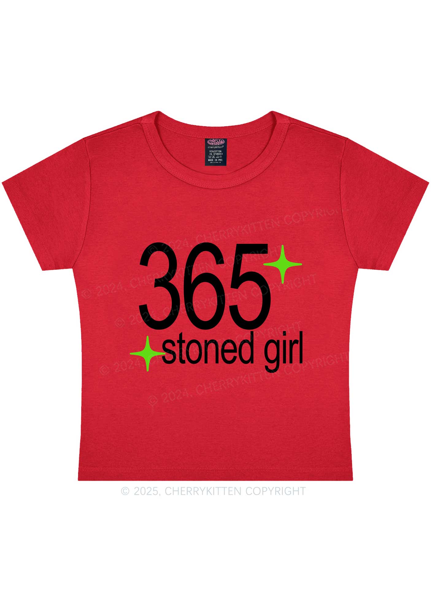 Stoned Girl Y2K Baby Tee Cherrykitten - Image 7