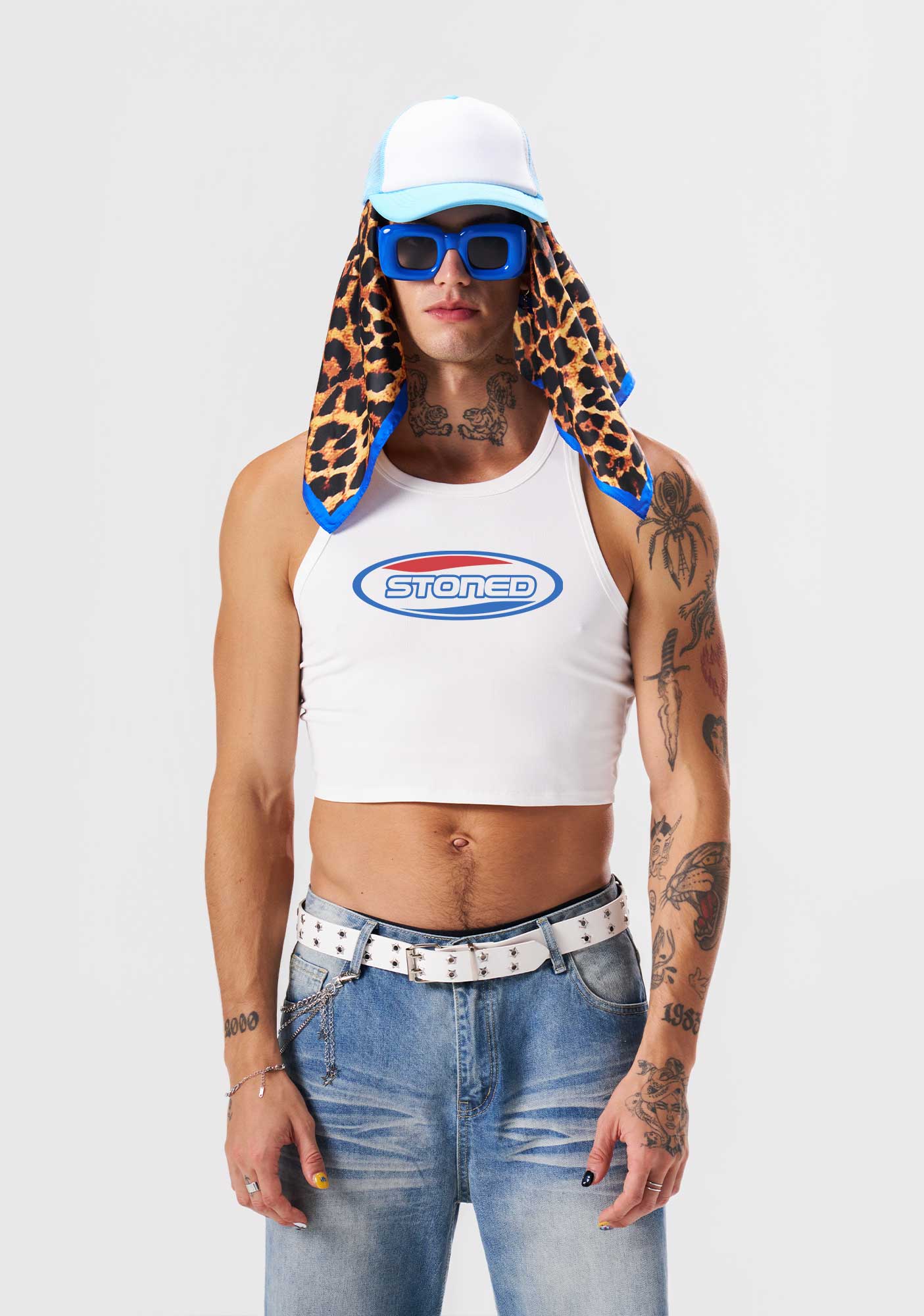 Stoned Slogan Y2K Crop Tank Top Cherrykitten - Image 2