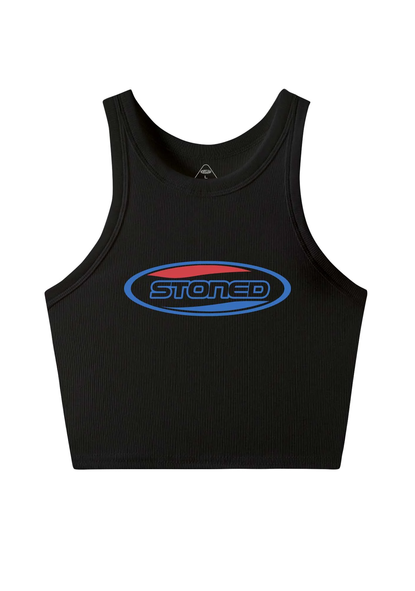 Stoned Slogan Y2K Crop Tank Top Cherrykitten - Image 3
