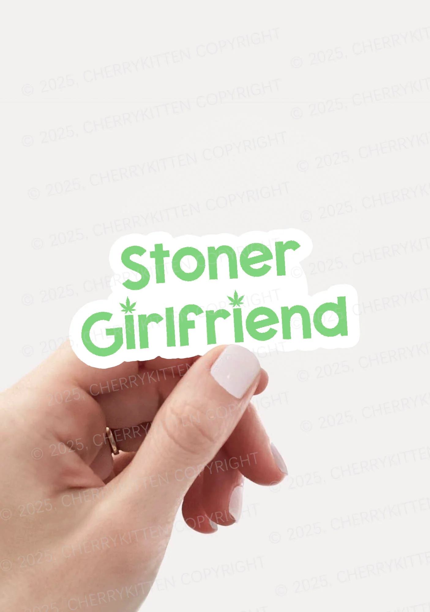 Stoner Girlfriend 1Pc Y2K Sticker Cherrykitten - Image 2