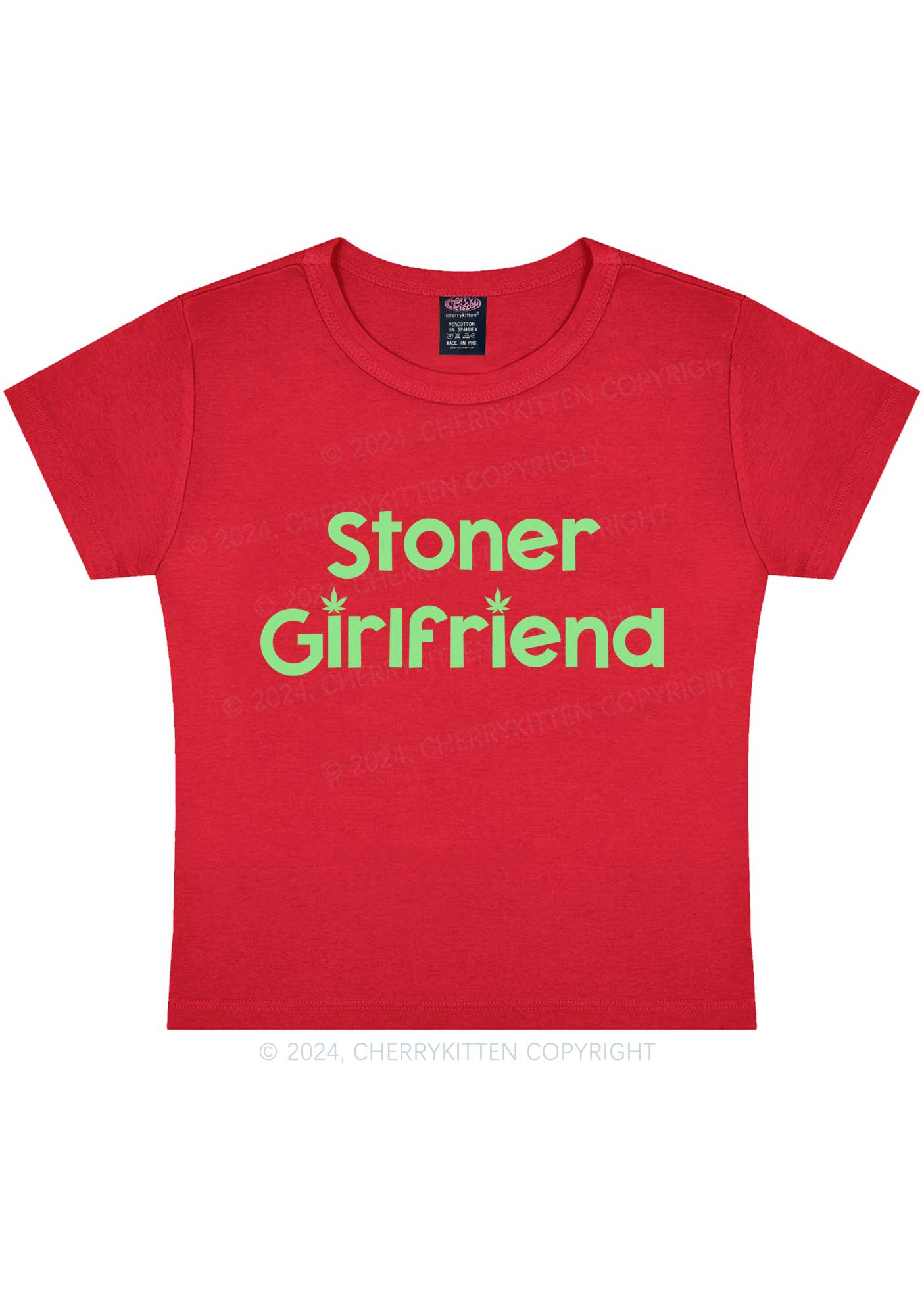 Stoner Girlfriend Y2K Baby Tee Cherrykitten - Image 8