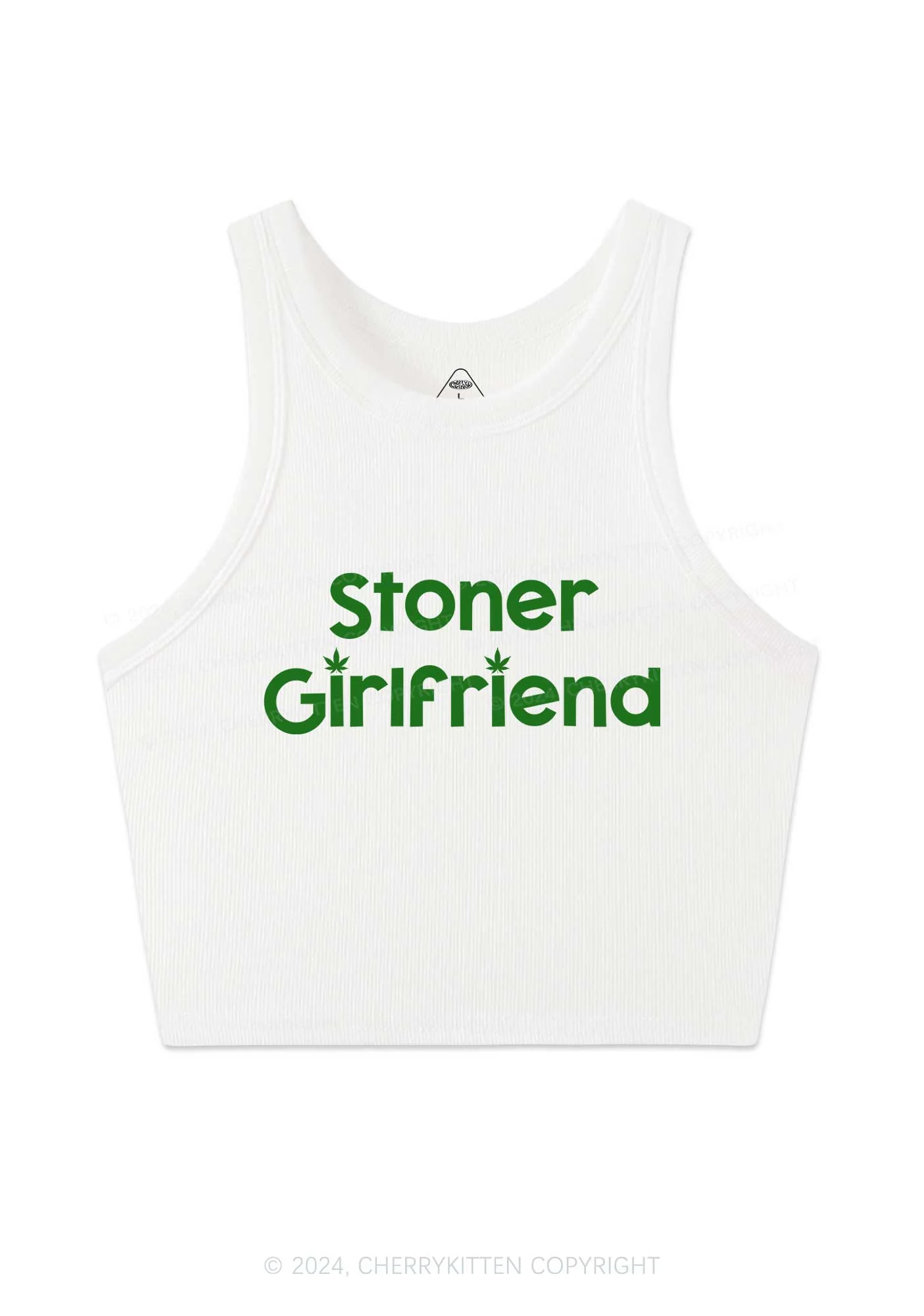 Stoner Girlfriend Y2K Crop Tank Top Cherrykitten - Image 3