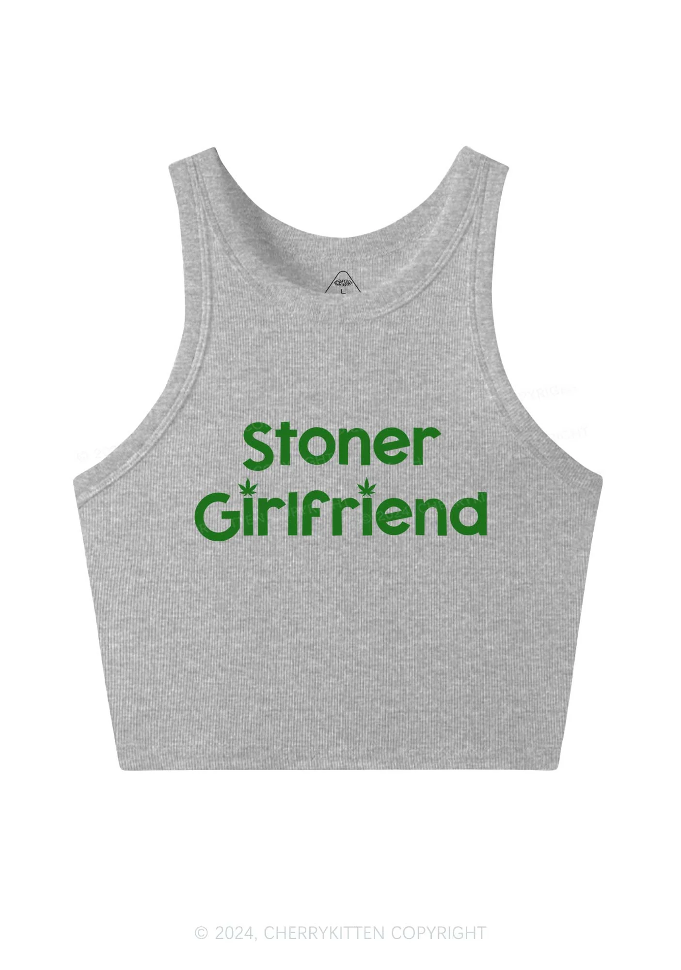 Stoner Girlfriend Y2K Crop Tank Top Cherrykitten - Image 4