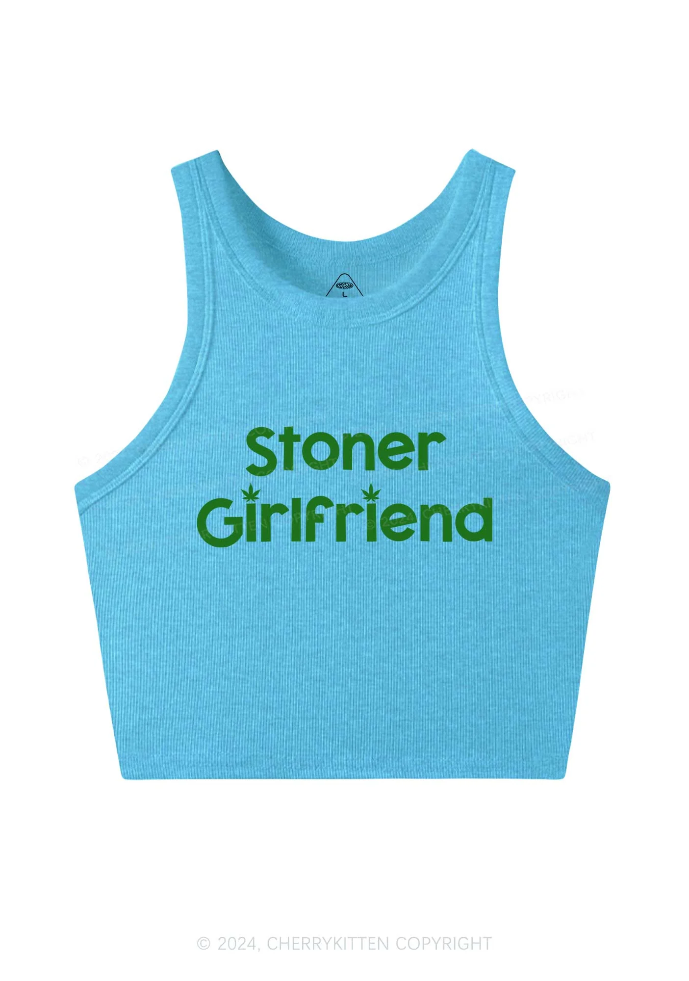 Stoner Girlfriend Y2K Crop Tank Top Cherrykitten - Image 5