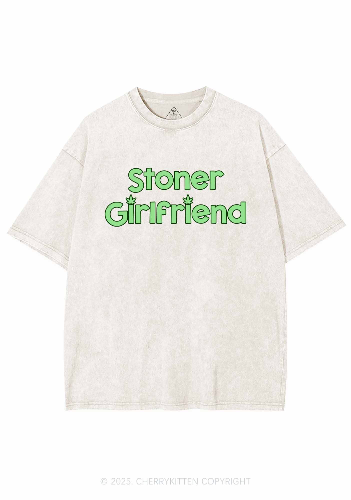 Stoner Girlfriend Y2K Washed Tee Cherrykitten - Image 6