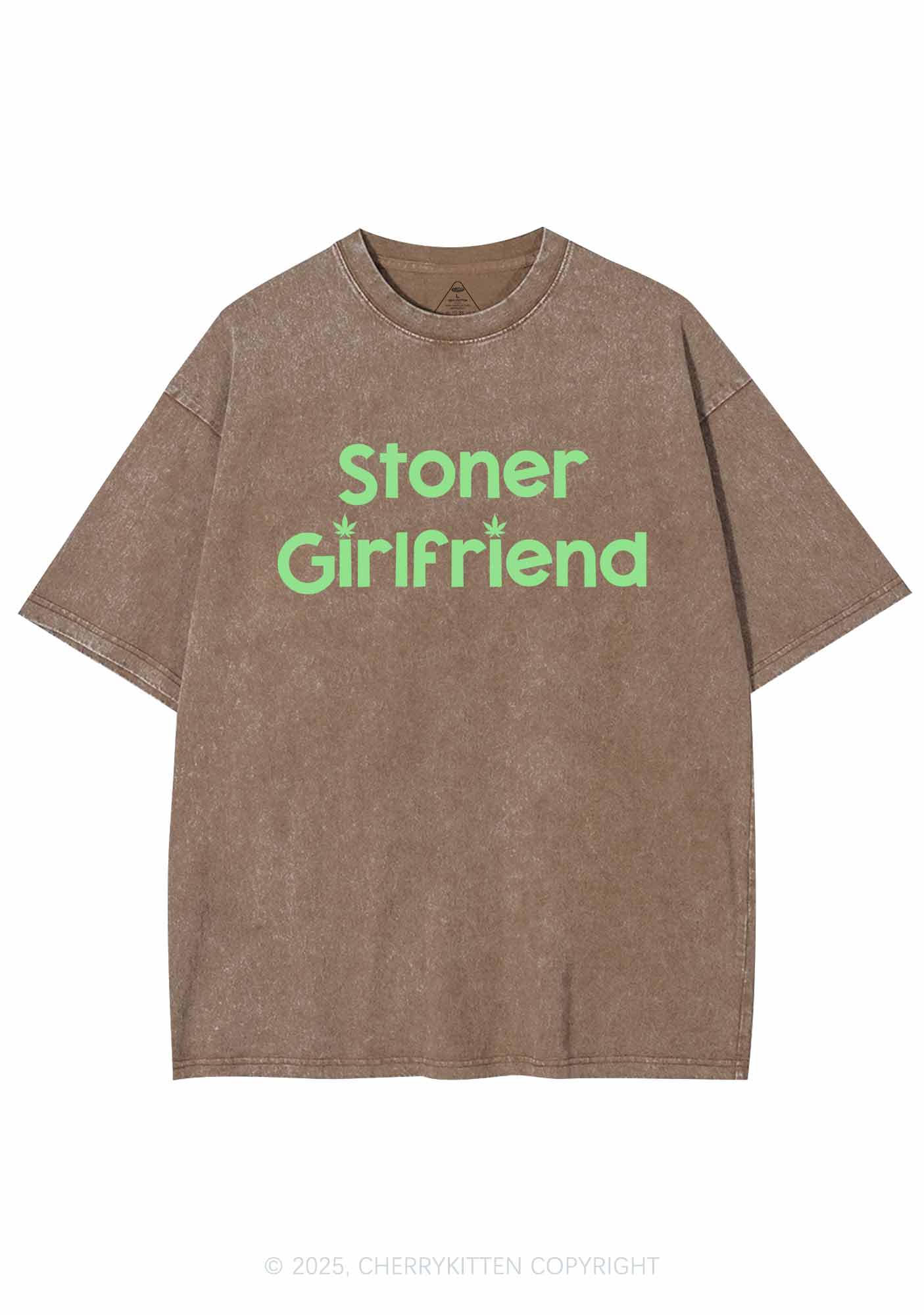 Stoner Girlfriend Y2K Washed Tee Cherrykitten - Image 7
