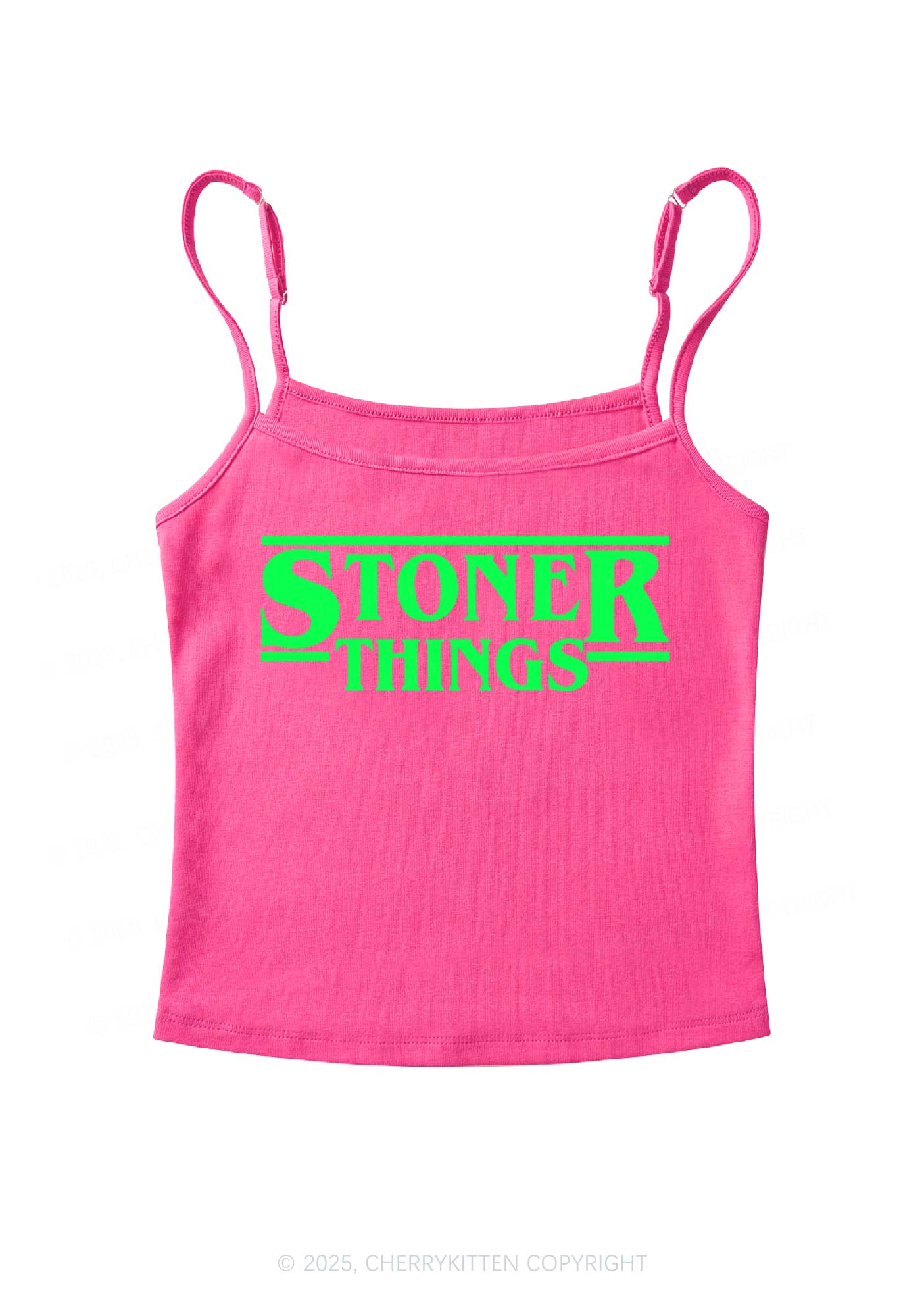 Stoner Things Y2K Spaghetti Strap Cami Cherrykitten - Image 4