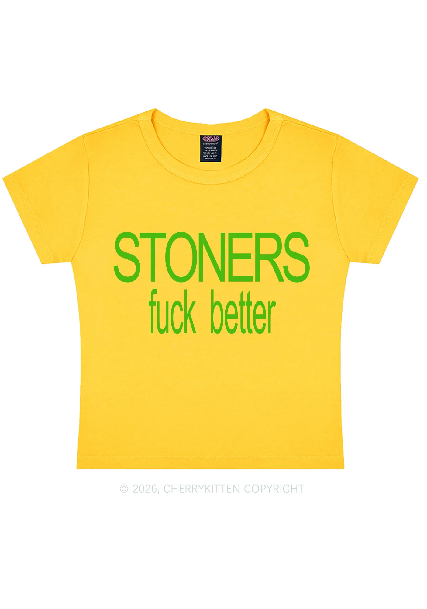 Stoners Fxxk Better Y2K Baby Tee Cherrykitten - Image 5