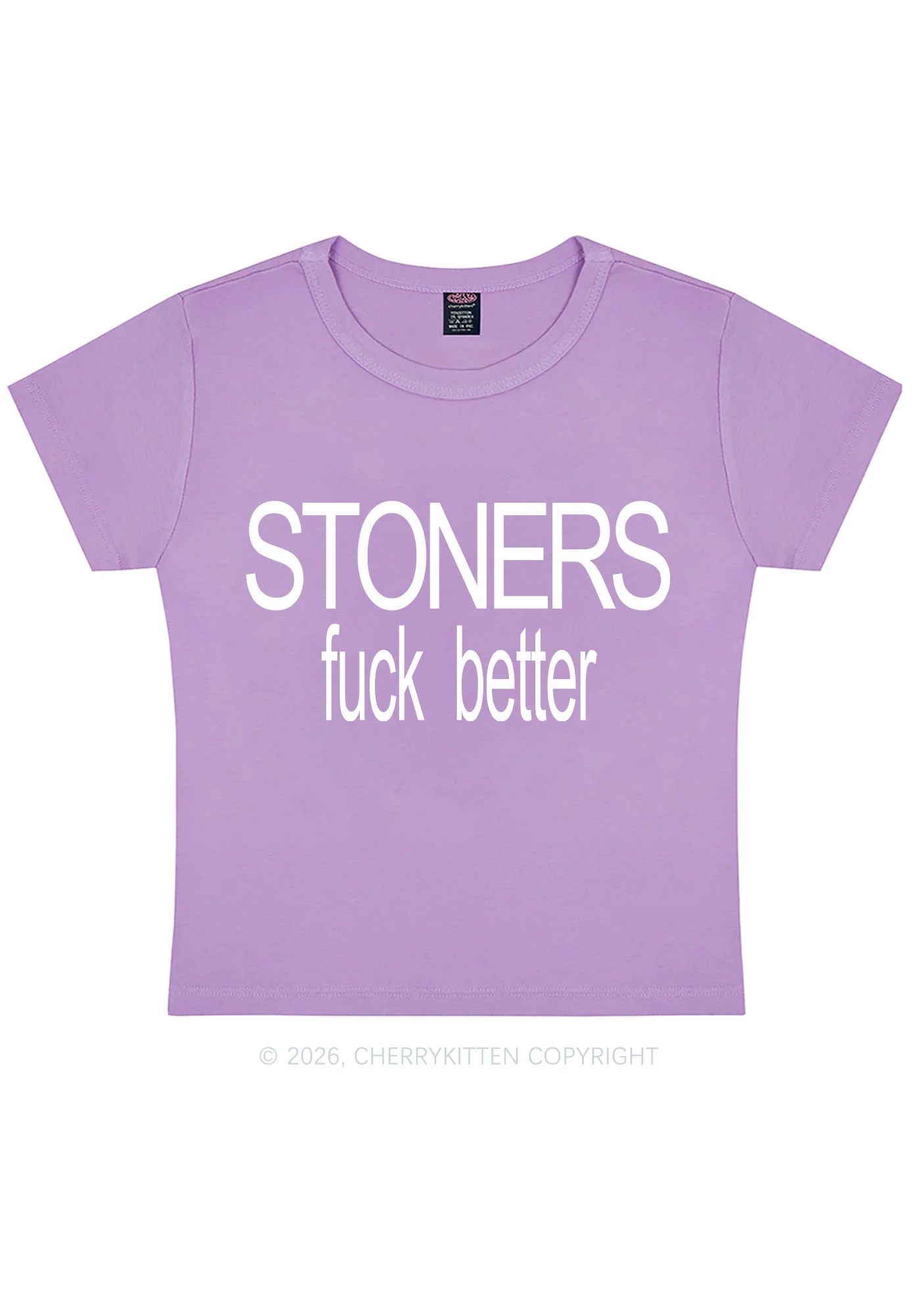 Stoners Fxxk Better Y2K Baby Tee Cherrykitten - Image 6