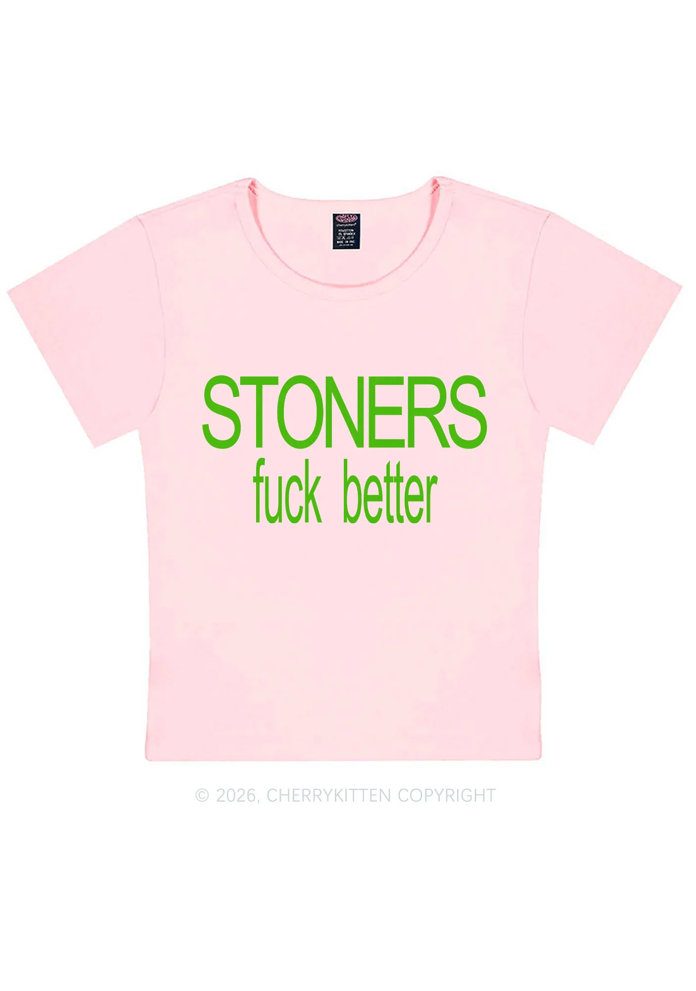 Stoners Fxxk Better Y2K Baby Tee Cherrykitten - Image 7