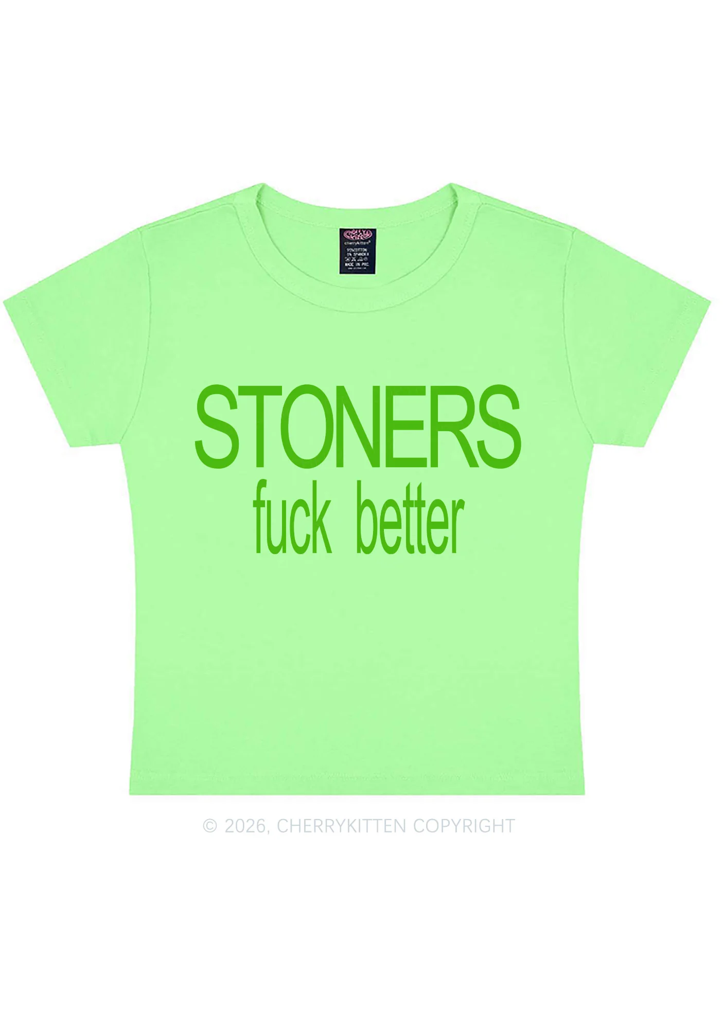 Stoners Fxxk Better Y2K Baby Tee Cherrykitten - Image 8
