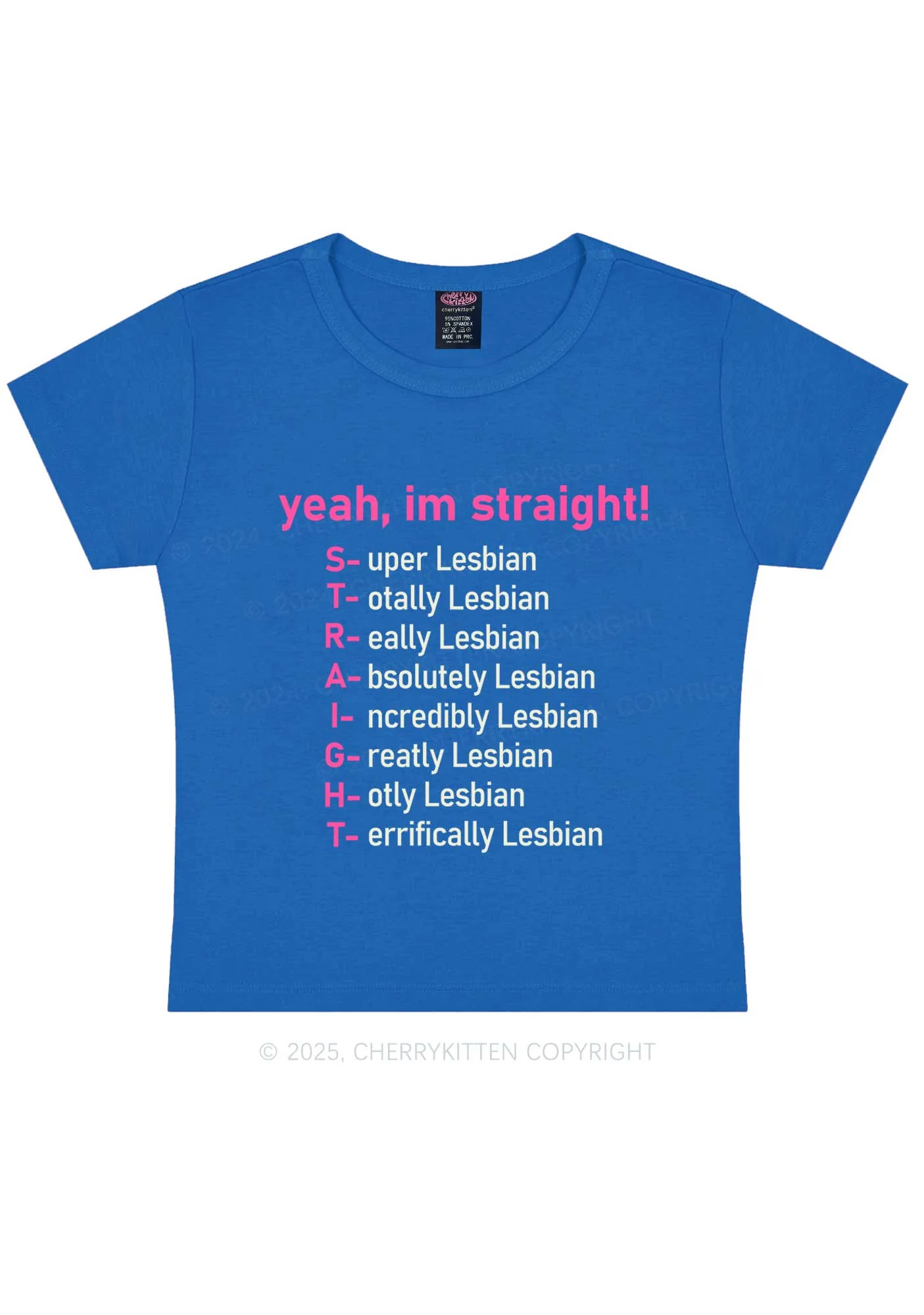 Straight Lesbian Y2K Baby Tee Cherrykitten - Image 8