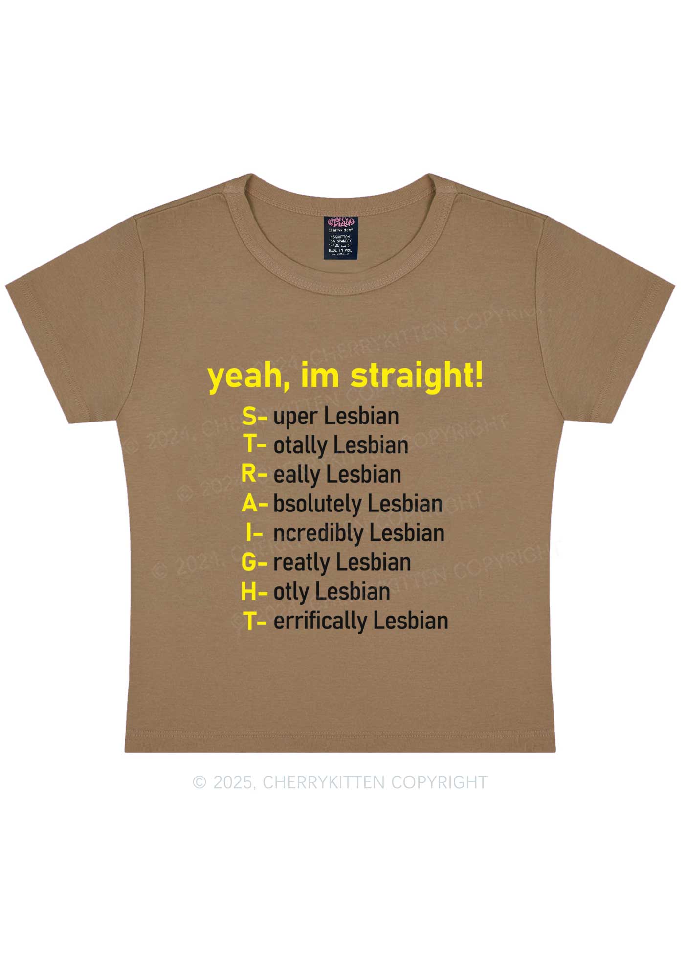 Straight Lesbian Y2K Baby Tee Cherrykitten - Image 9