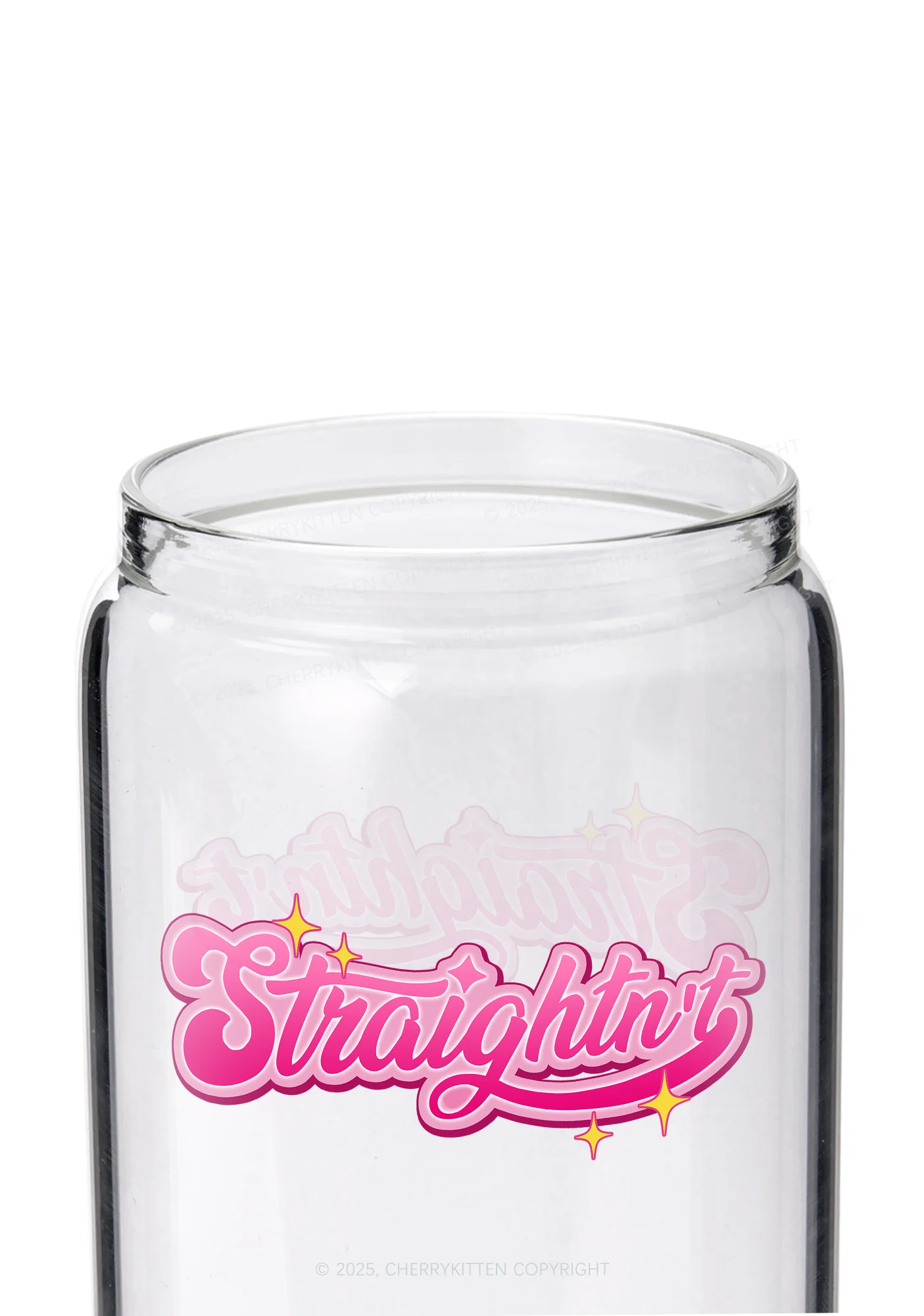 Straightnt Pride Y2K Printed Glass Cup Cherrykitten - Image 2