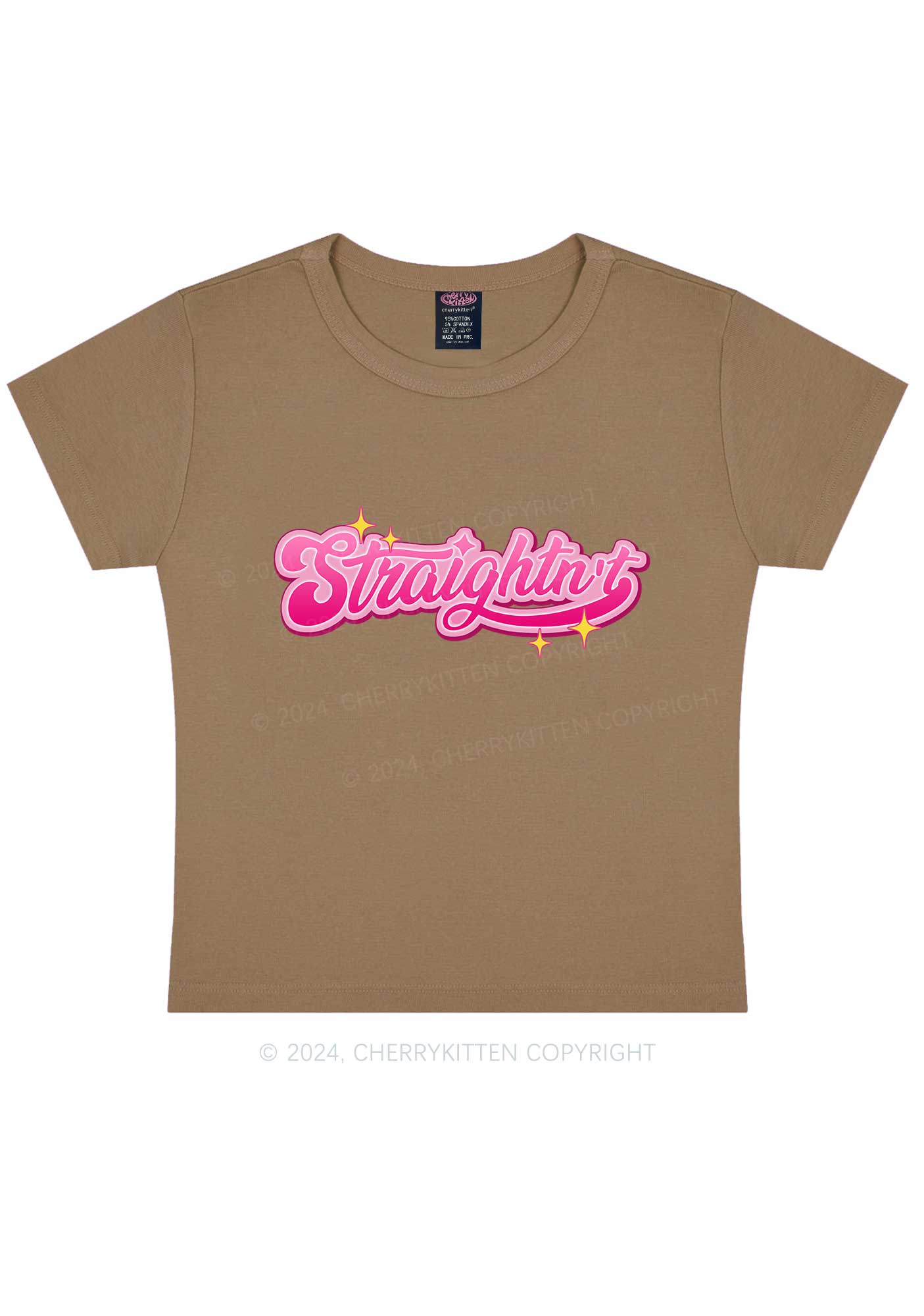 Straightn't Y2K Baby Tee Cherrykitten - Image 12