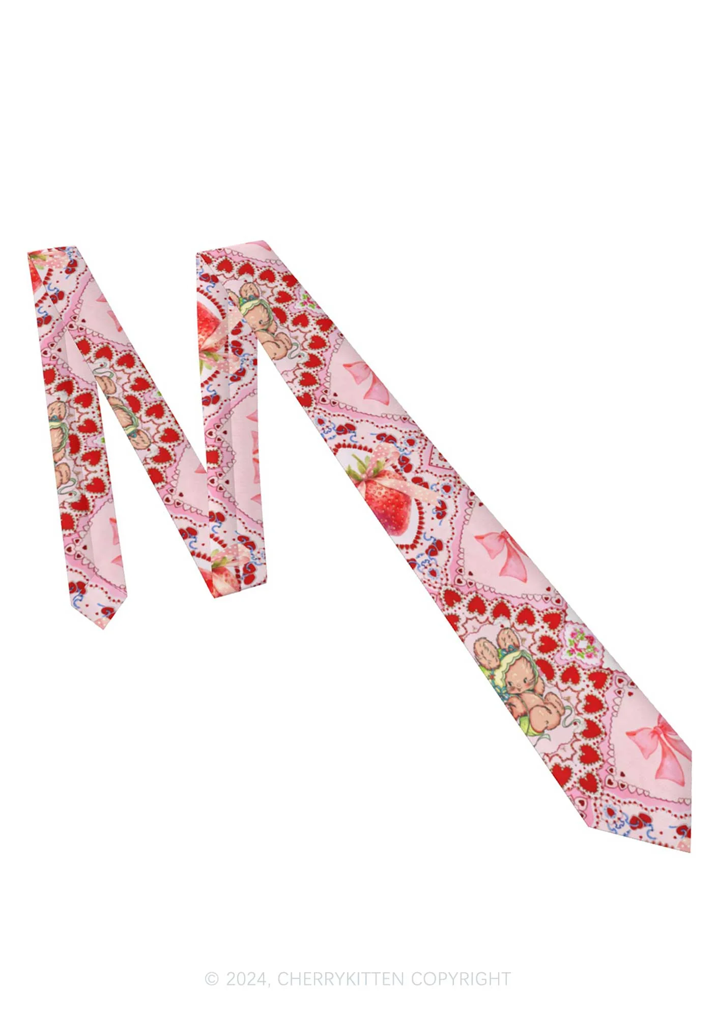 Strawberry Bunny Y2K Necktie Cherrykitten - Image 4