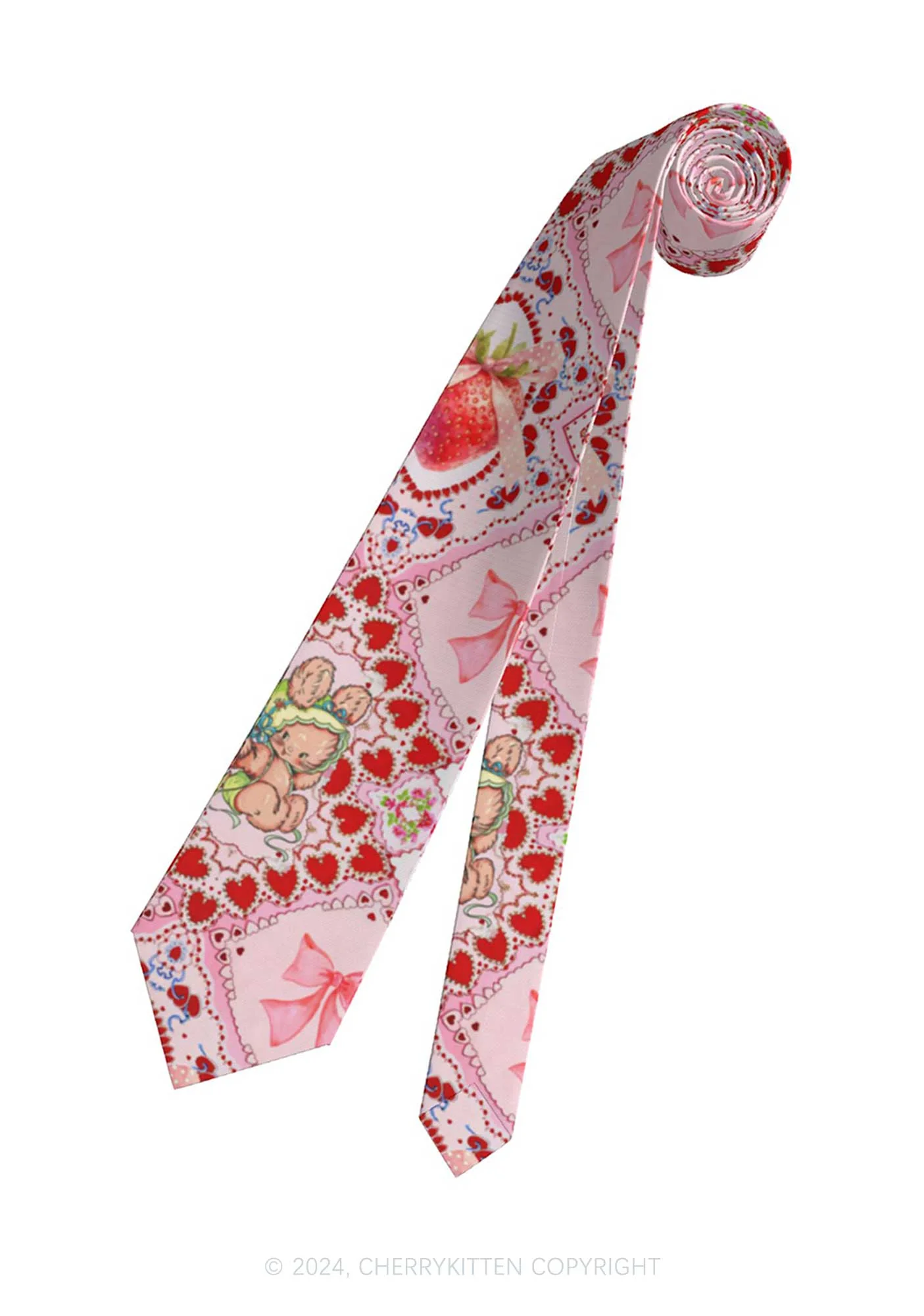 Strawberry Bunny Y2K Necktie Cherrykitten - Image 5