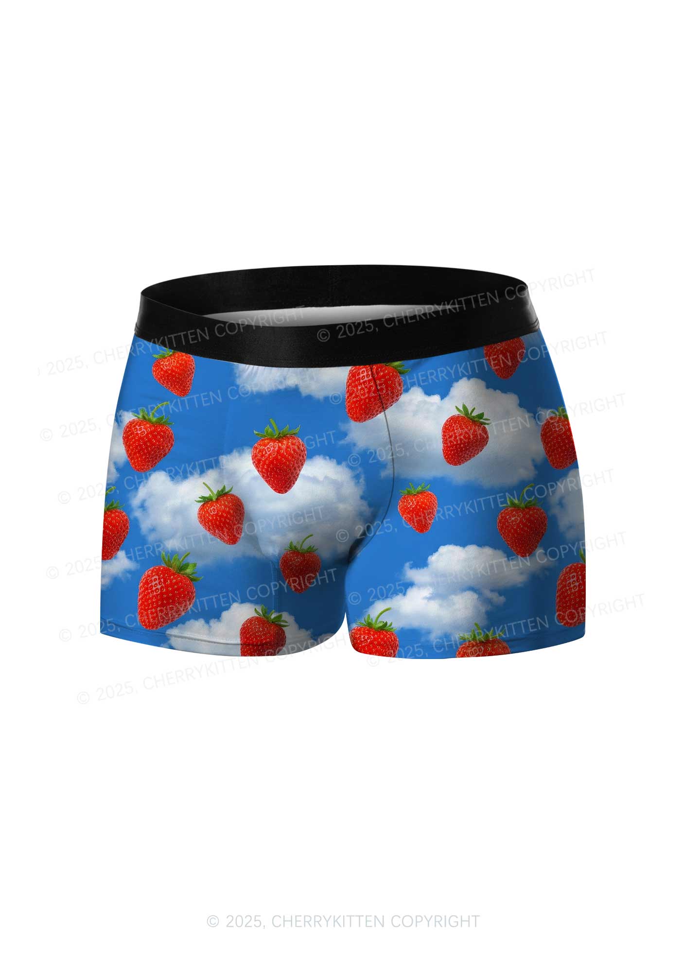 Strawberry Clouds Y2K Print Men Boxer Briefs Cherrykitten - Image 3