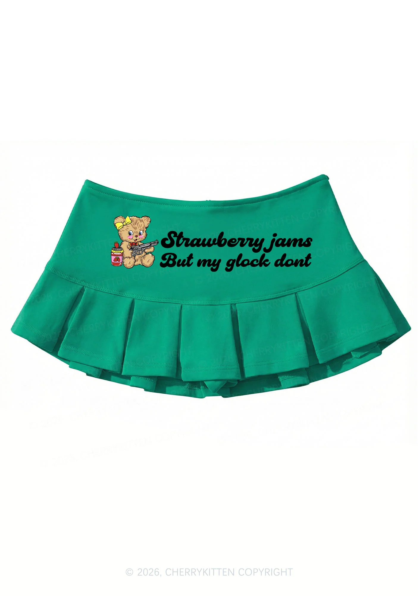 Strawberry Jams Bear Y2K Mini Pleated Skirts Cherrykitten - Image 7