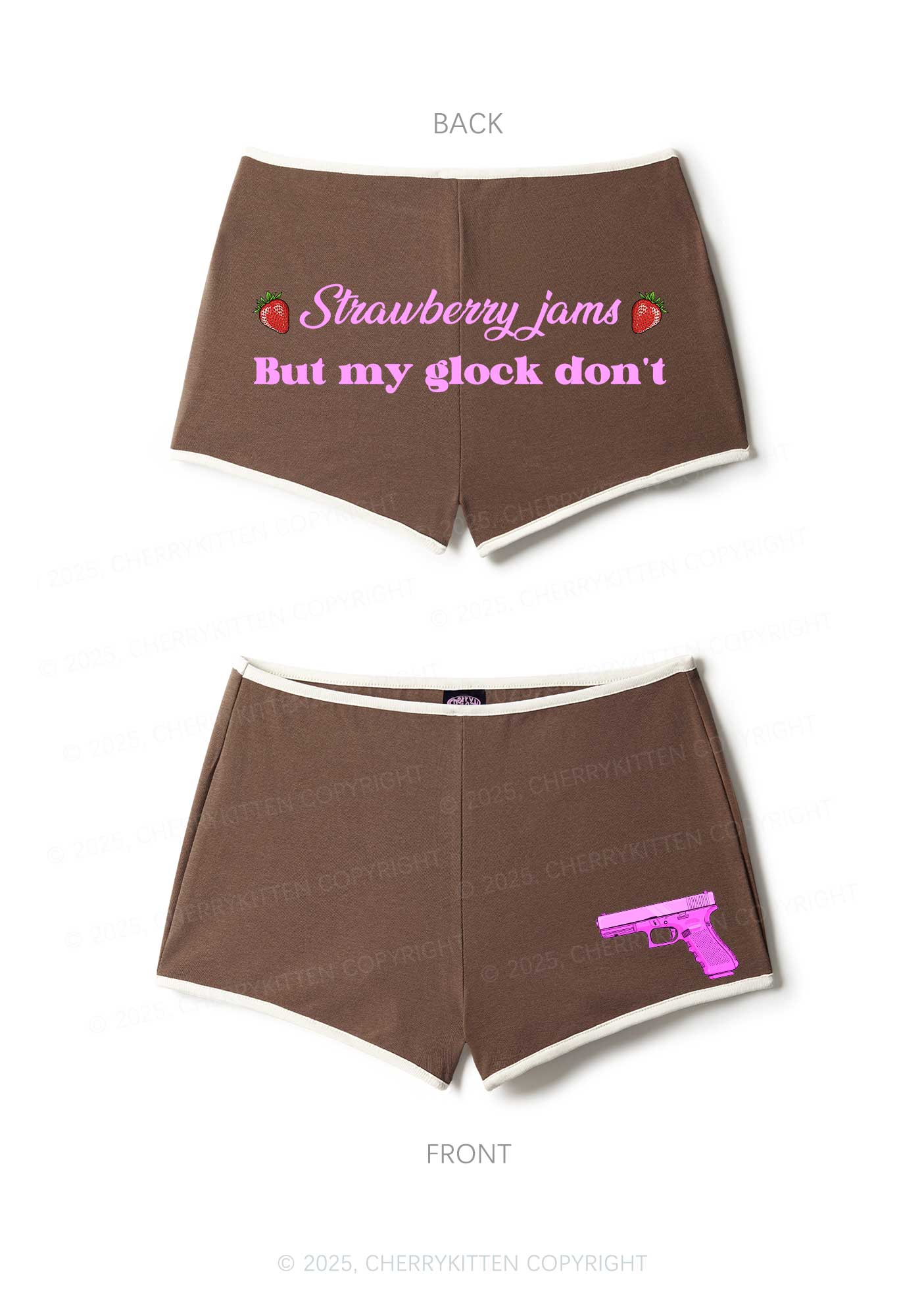 Strawberry Jams Y2K Booty Shorts Cherrykitten - Image 4