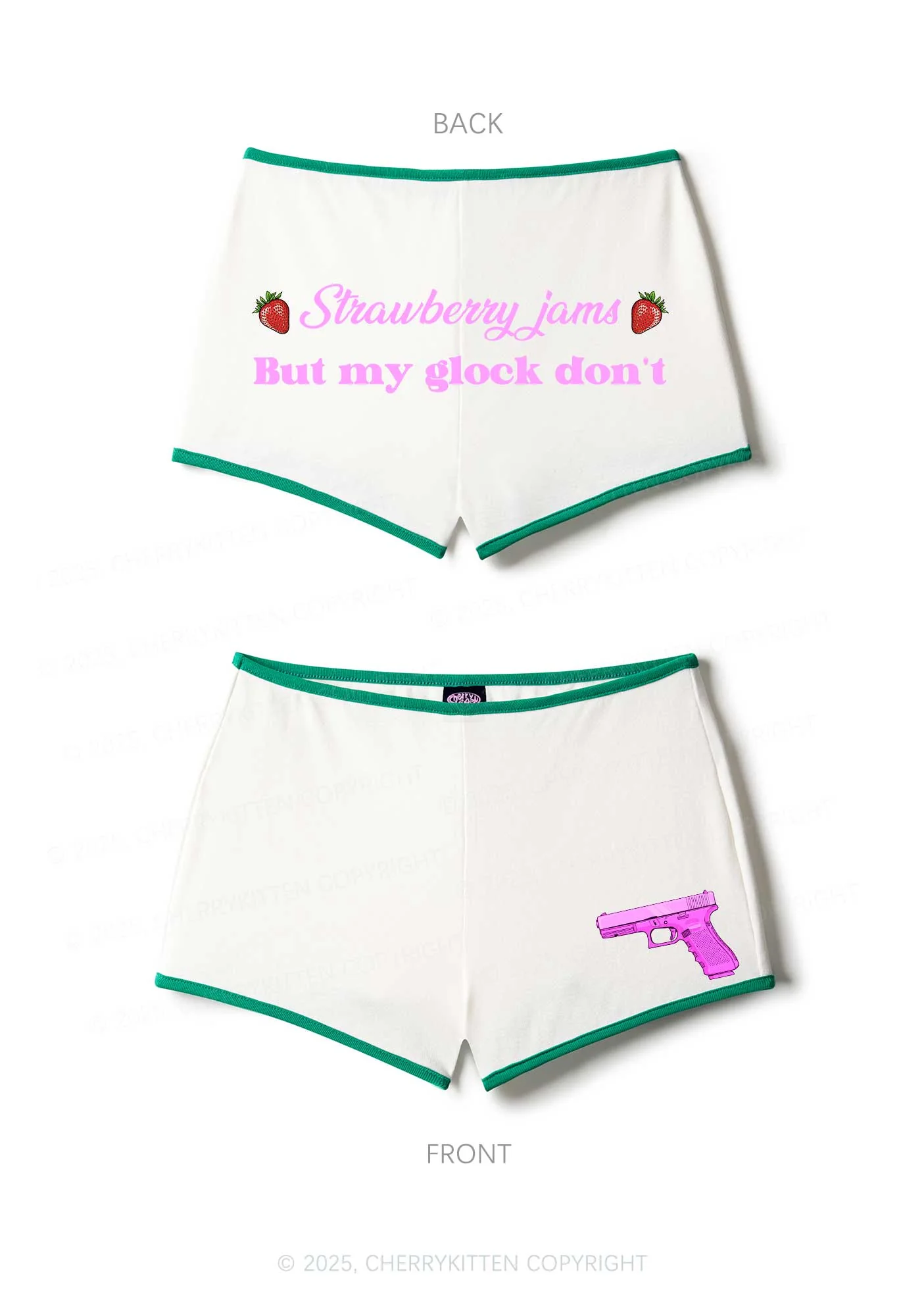 Strawberry Jams Y2K Booty Shorts Cherrykitten - Image 5