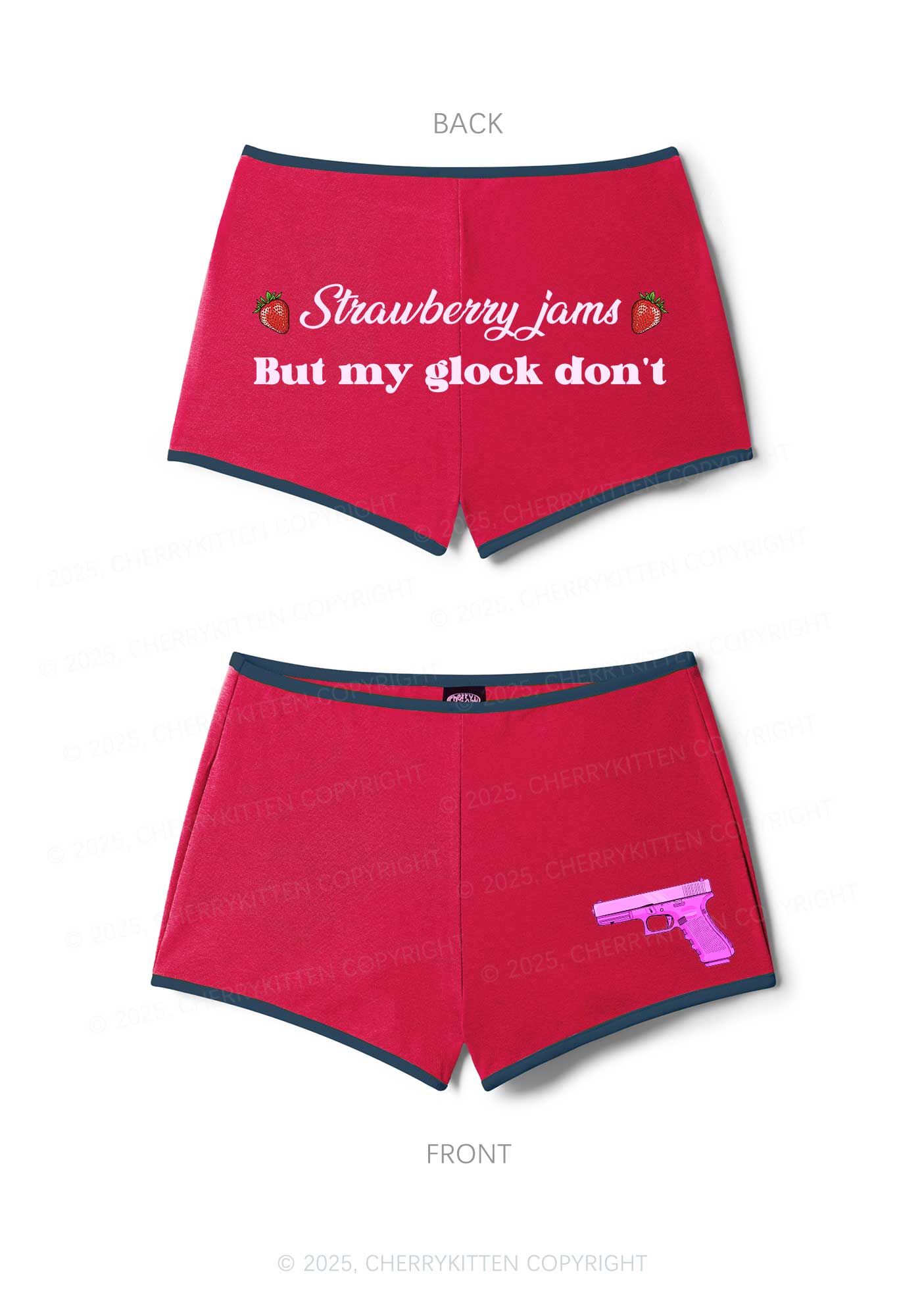 Strawberry Jams Y2K Booty Shorts Cherrykitten - Image 6
