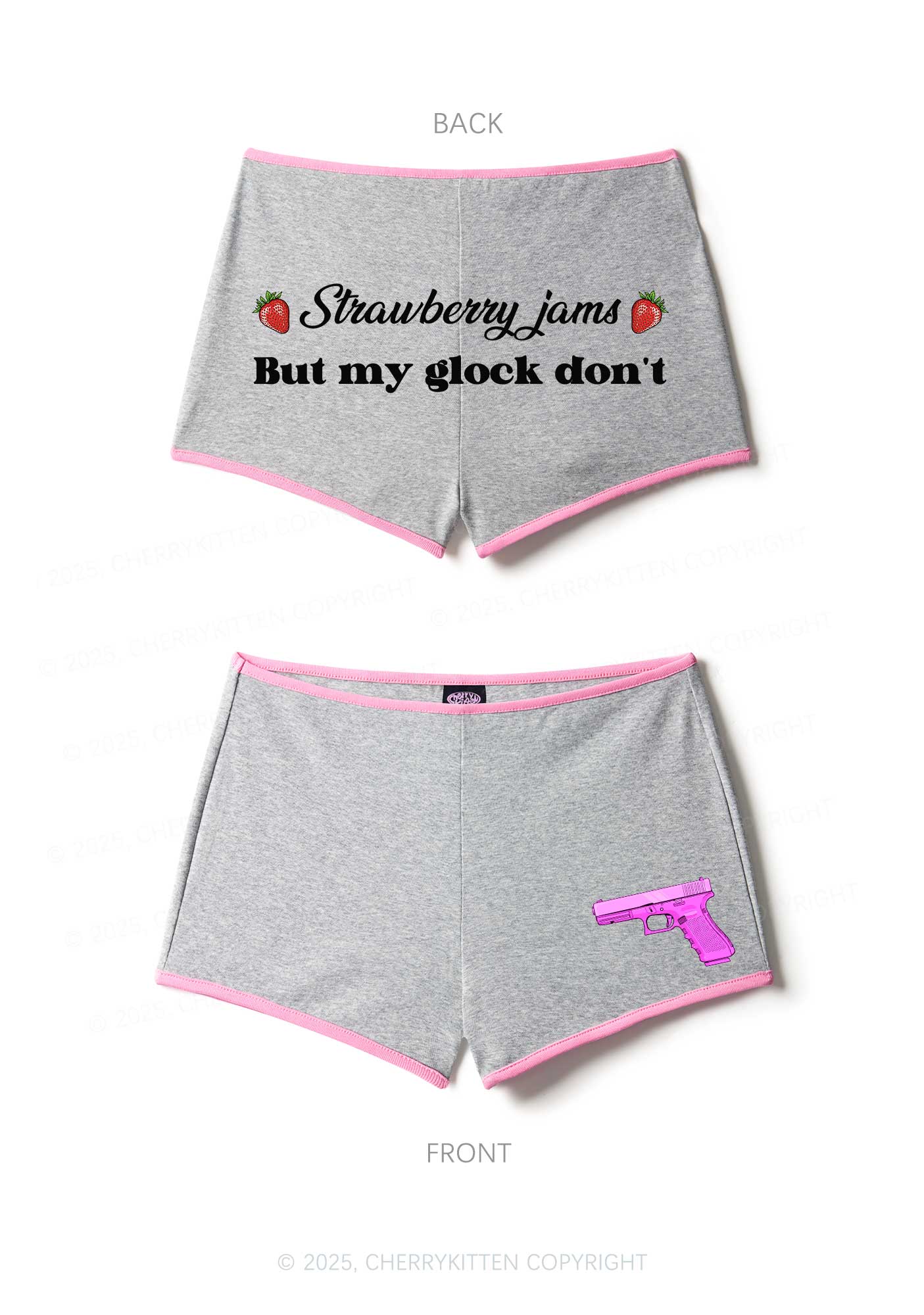 Strawberry Jams Y2K Booty Shorts Cherrykitten - Image 7