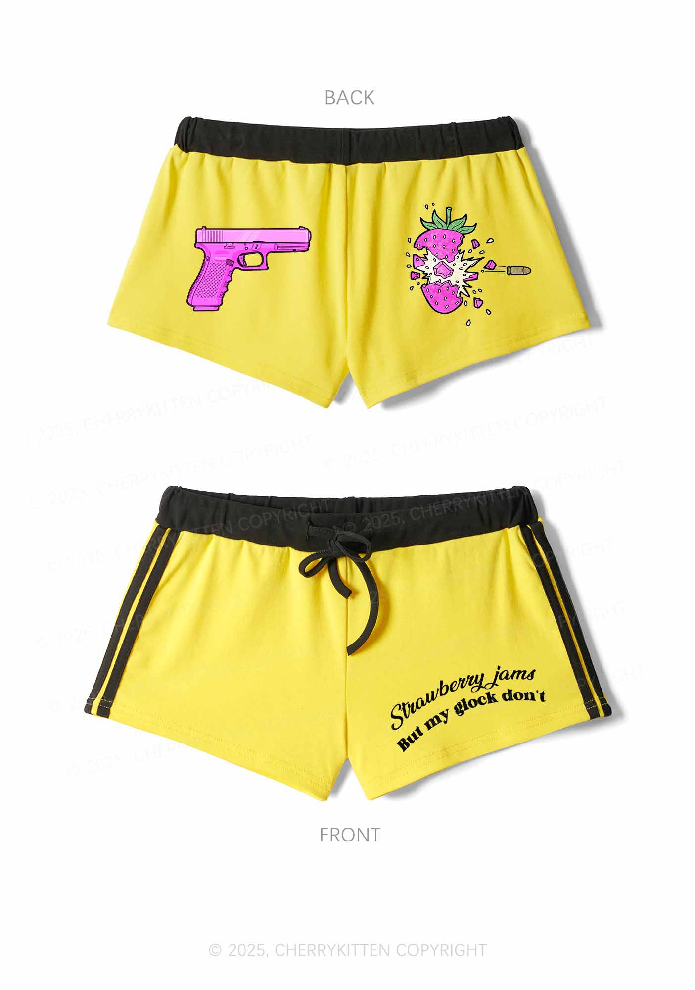 Strawberry Jams Y2K Drawstring Mini Shorts Cherrykitten - Image 4