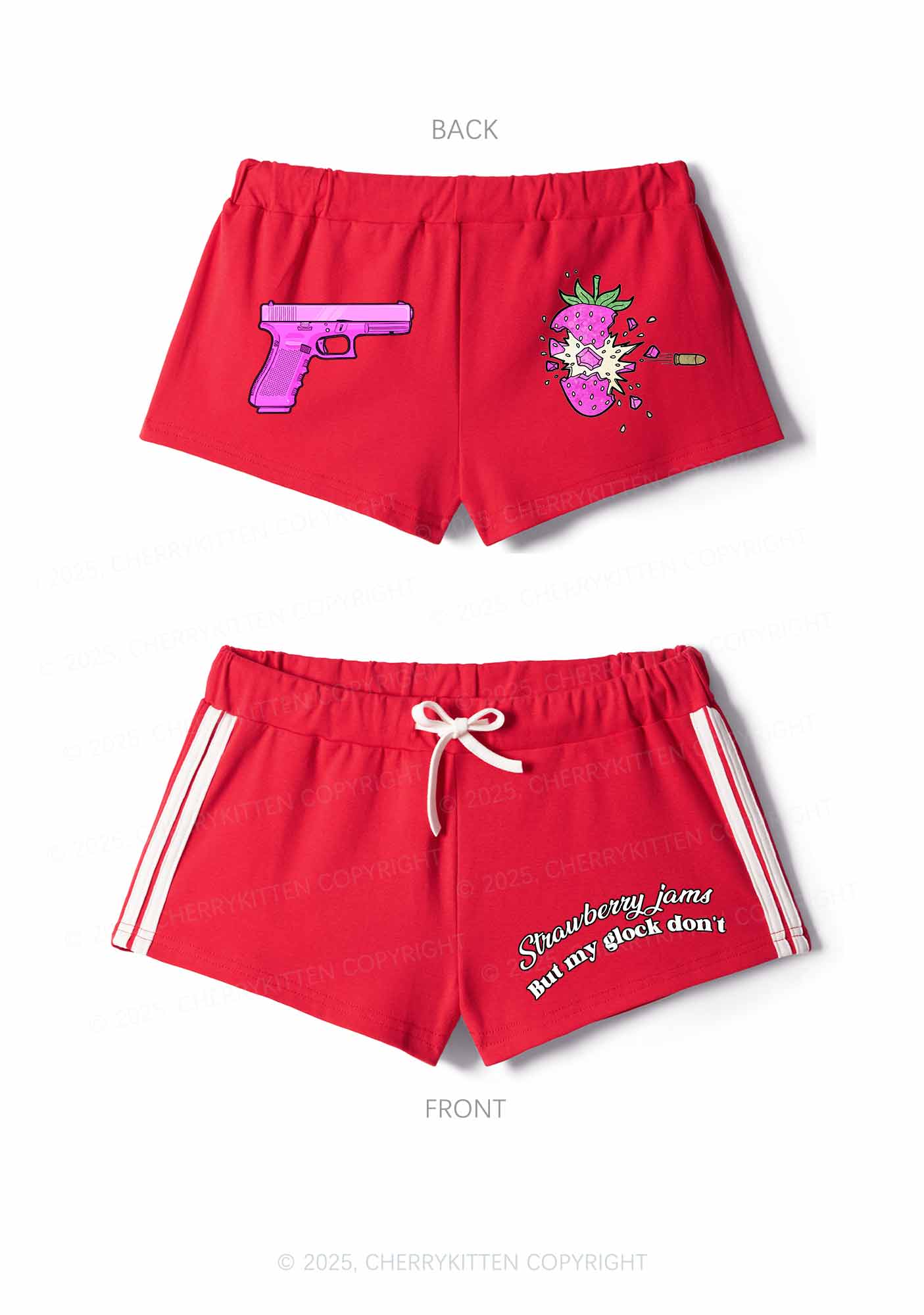 Strawberry Jams Y2K Drawstring Mini Shorts Cherrykitten - Image 5