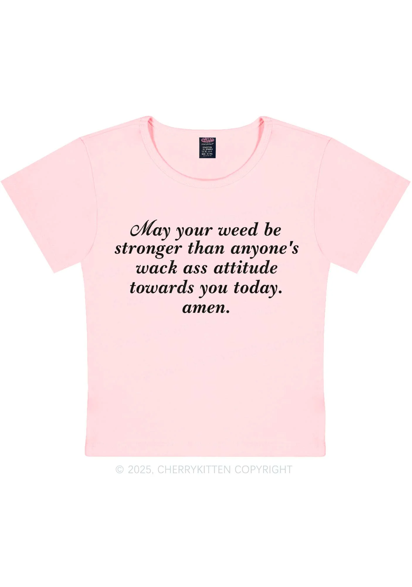 Stronger Than Wack Attitude Y2K Baby Tee Cherrykitten - Image 11