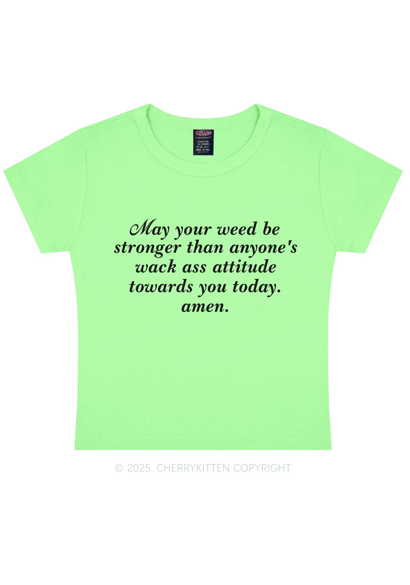 Stronger Than Wack Attitude Y2K Baby Tee Cherrykitten - Image 12