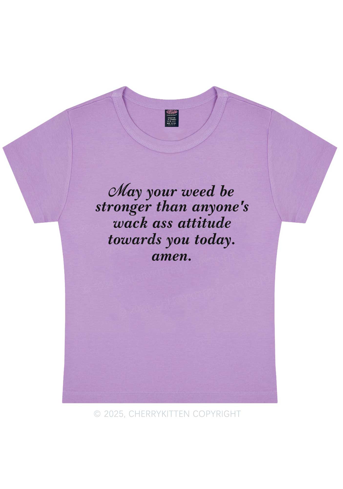 Stronger Than Wack Attitude Y2K Baby Tee Cherrykitten - Image 6