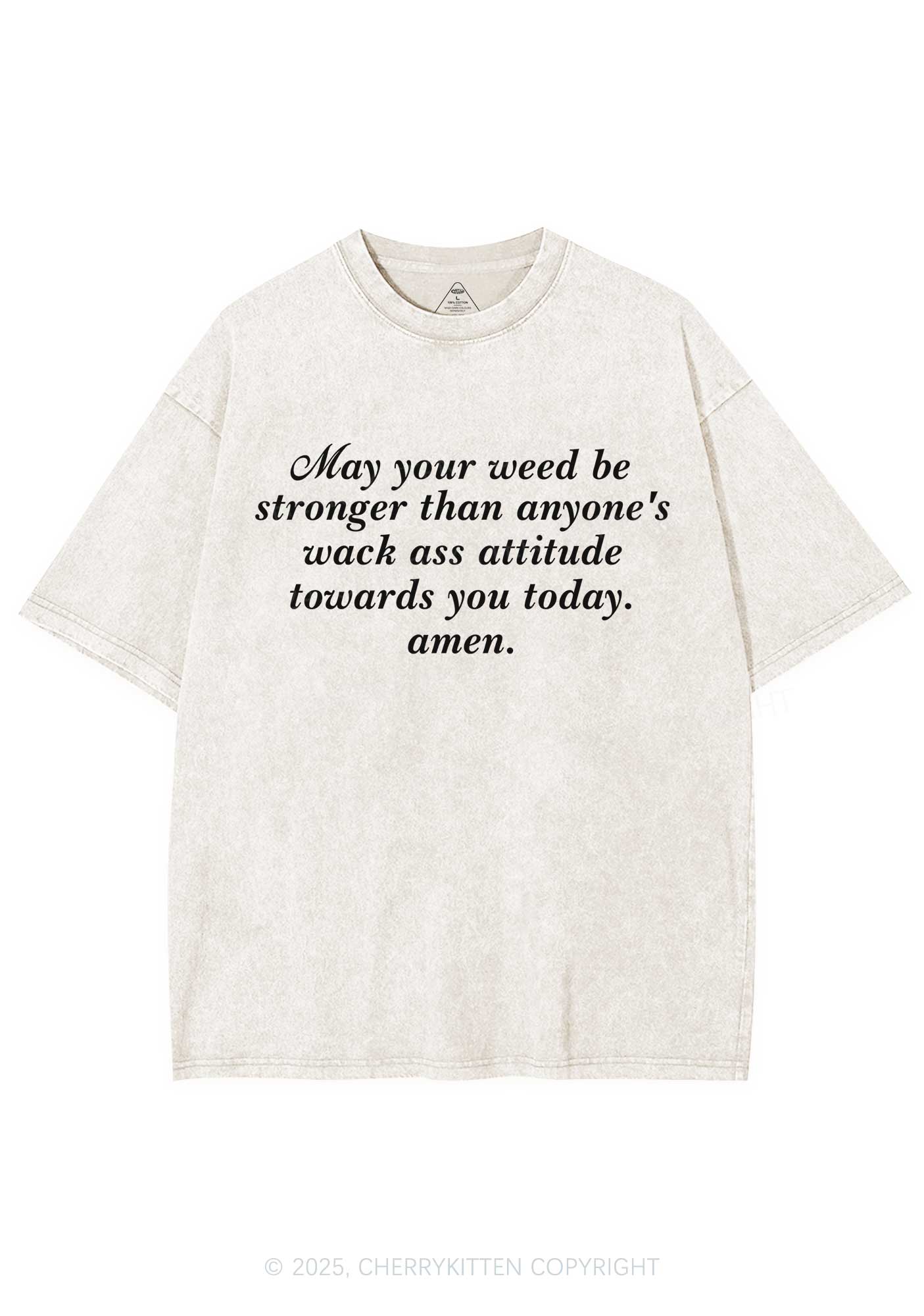 Stronger Than Wack Attitude Y2K Shirts Washed Tee Cherrykitten - Image 4