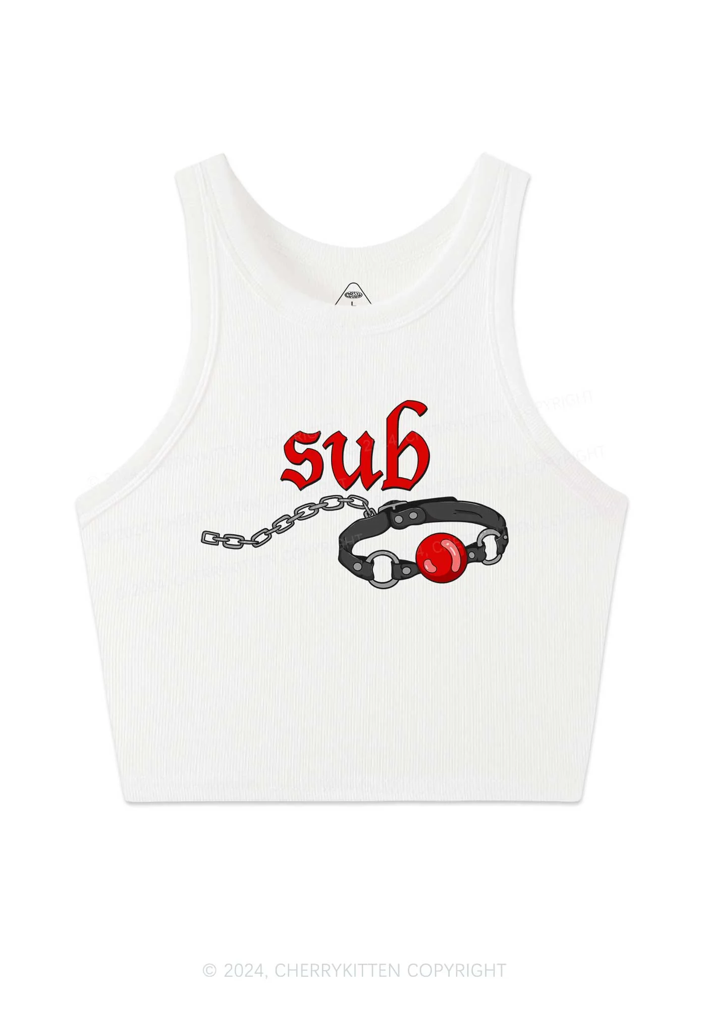 Sub Handcuffs Y2K Crop Tank Top Cherrykitten - Image 3